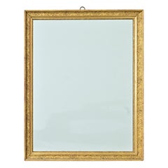 French 19th Century Empire Symmetrical Gold Gilt Mirror