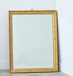 French 19th Century Empire Symmetrical Gold Gilt Mirror