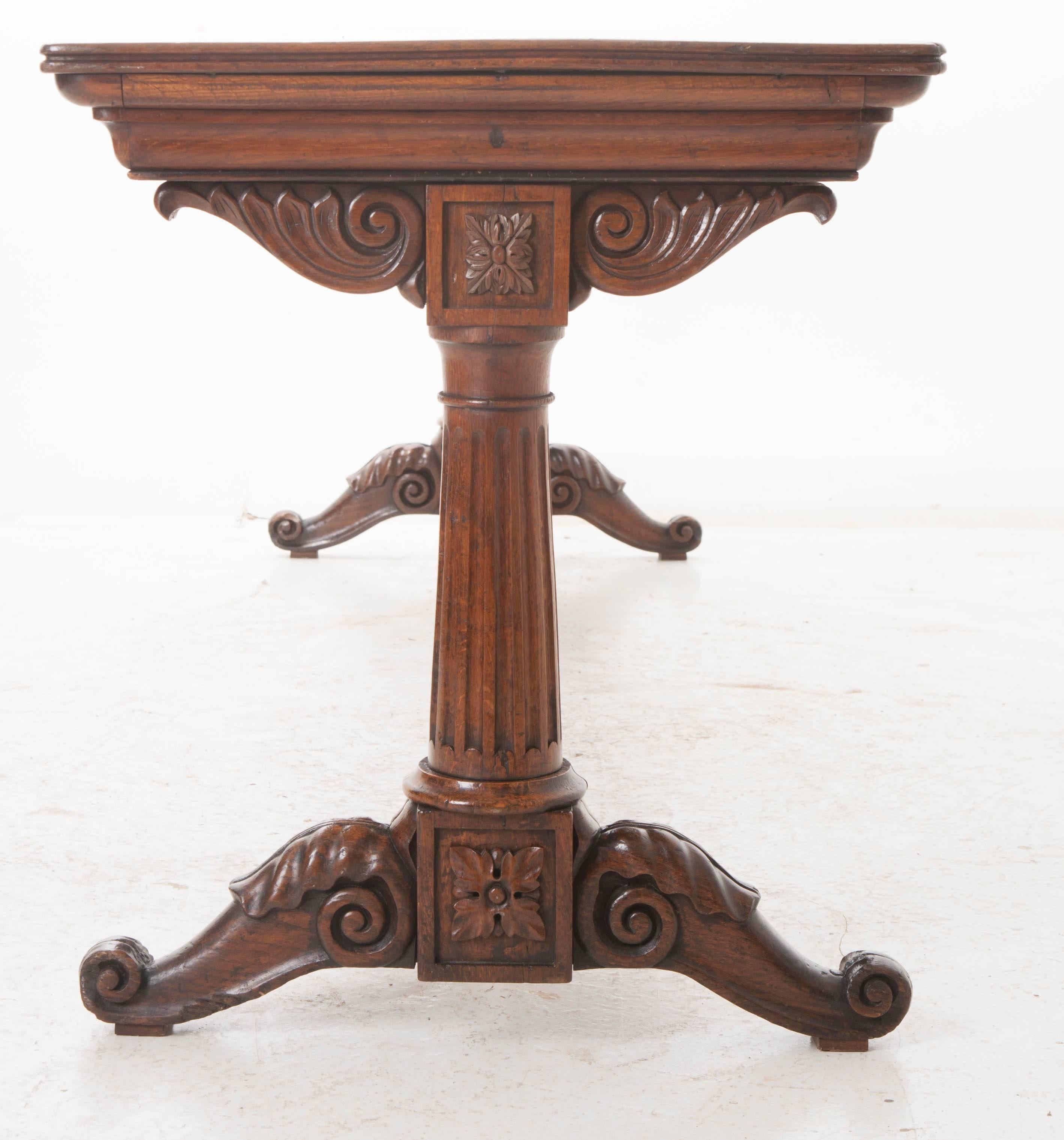 French Early 19th Century Oak Trestle Table 2