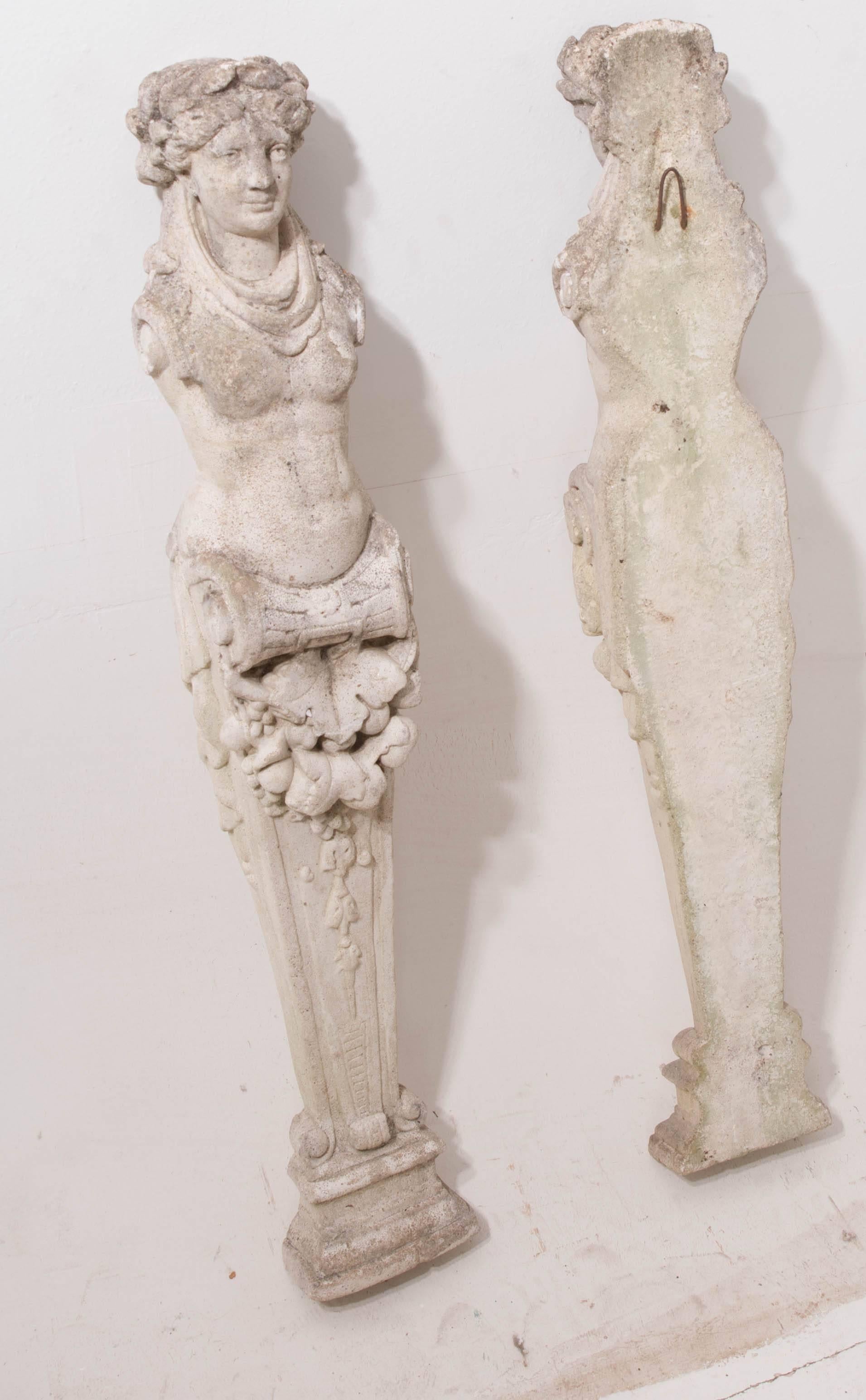 Pair of French 19th Century Stone Mantel Legs 5