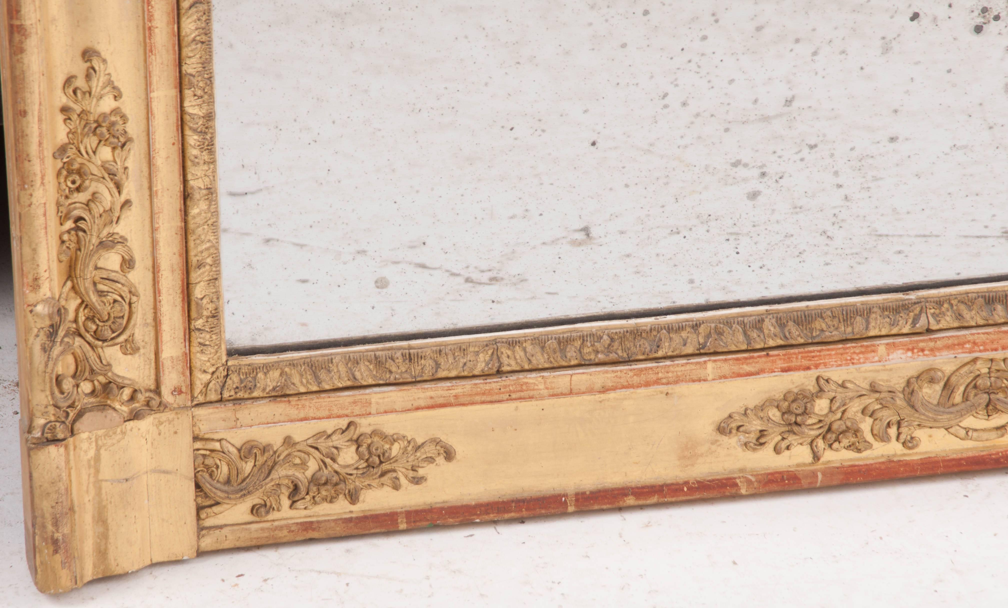 French 19th Century Gold Gilt Mirror 2