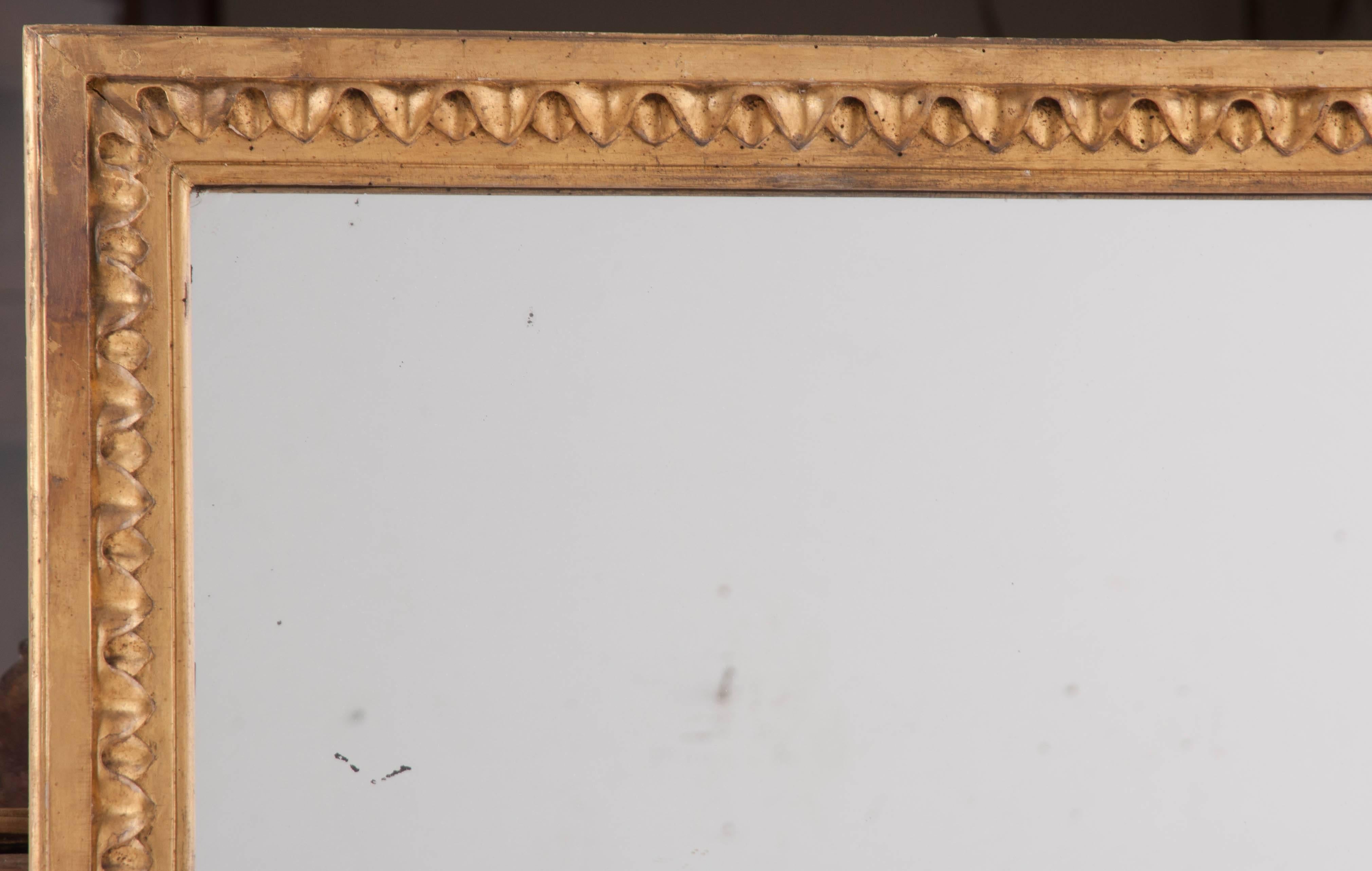 French 19th Century Giltwood Mirror In Good Condition In Baton Rouge, LA