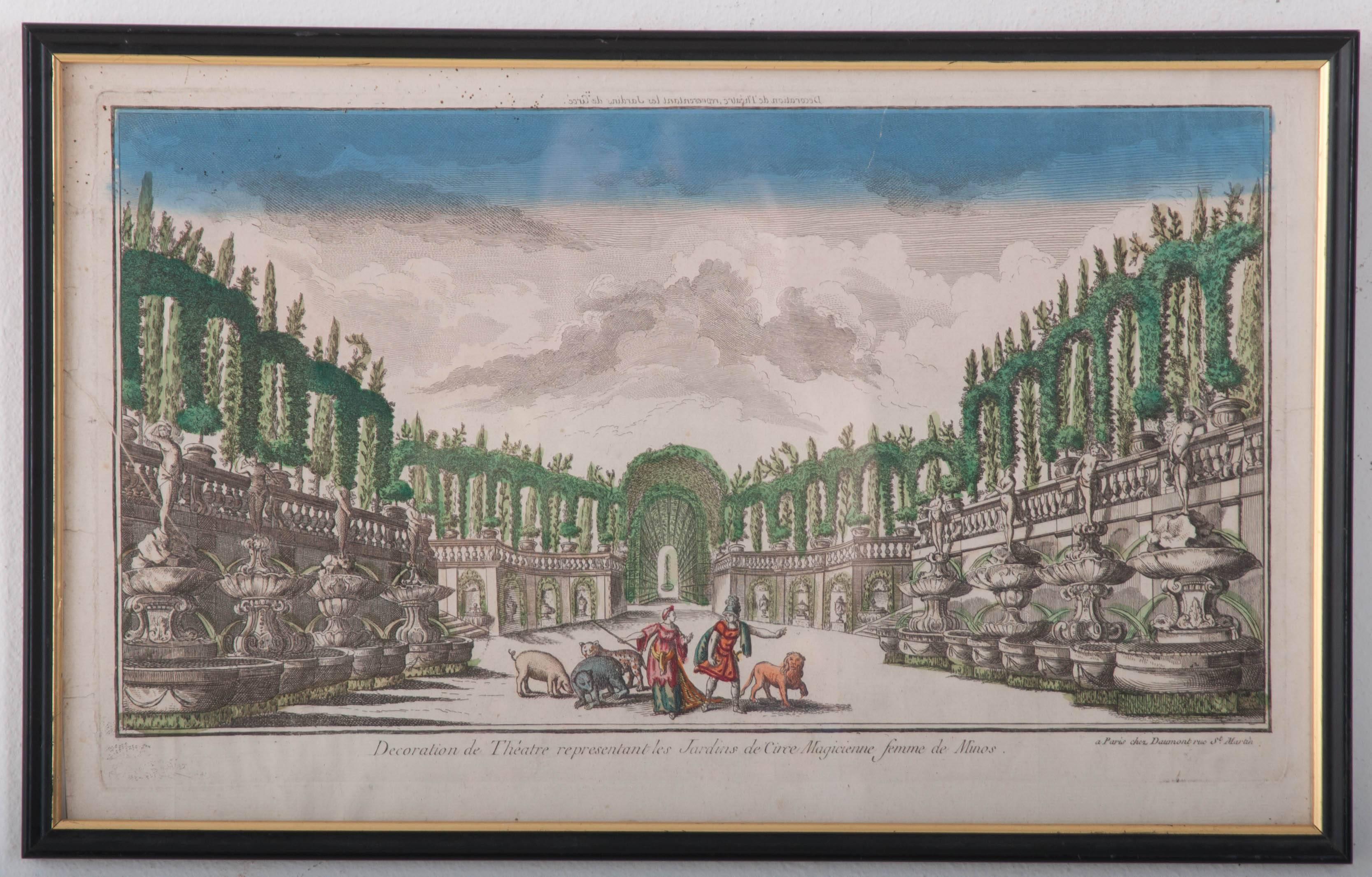 Ensemble de quatre estampes françaises du XVIIIe siècle Bon état - En vente à Baton Rouge, LA