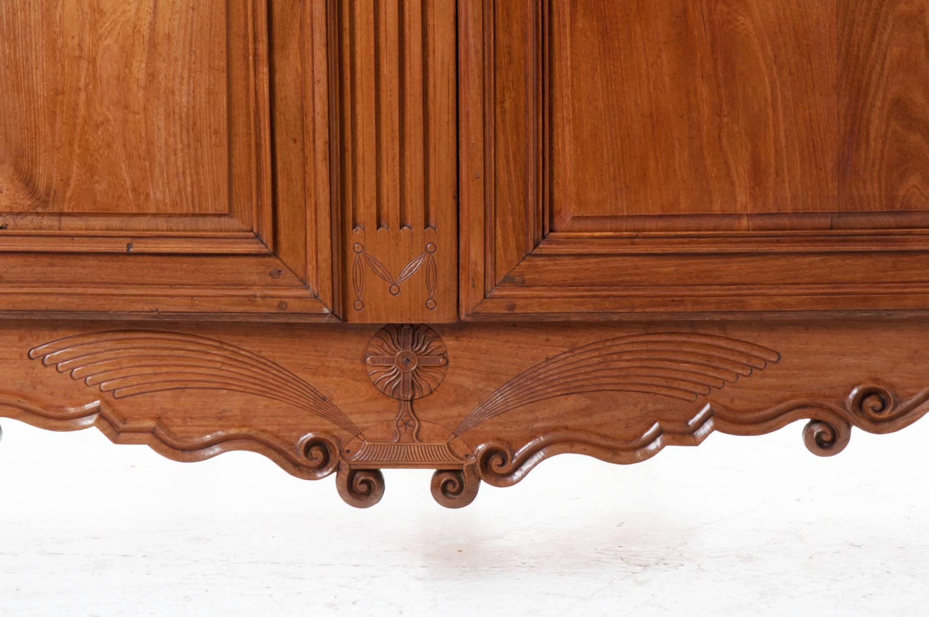 French 19th Century Fruitwood Armoire 4