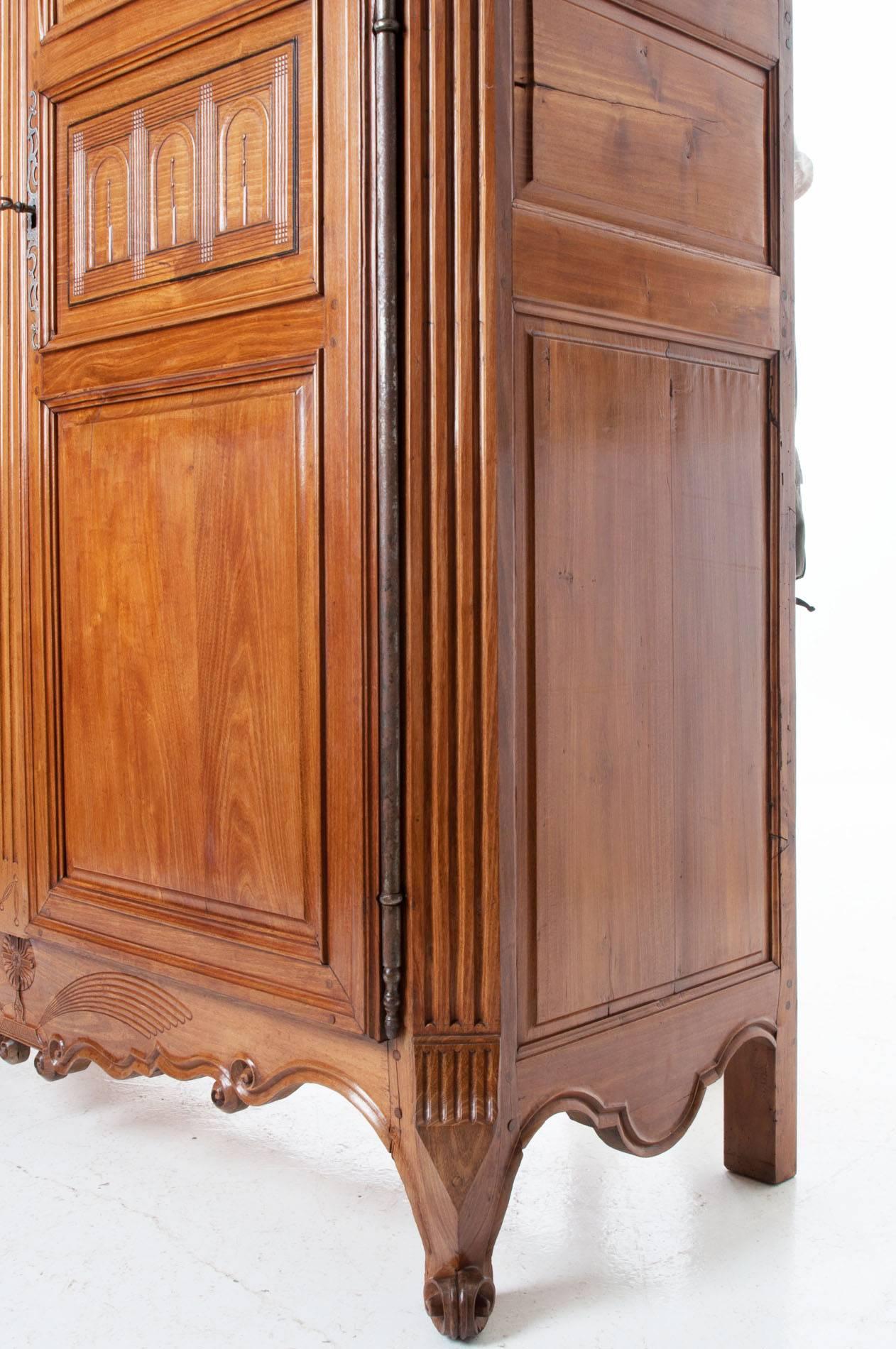 French 19th Century Fruitwood Armoire 2