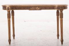 French 19th Century Gold Gilt and Cane Louis XVI Bench