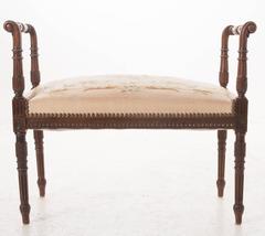 French Early 19th Century Louis XVI Mahogany Window Seat
