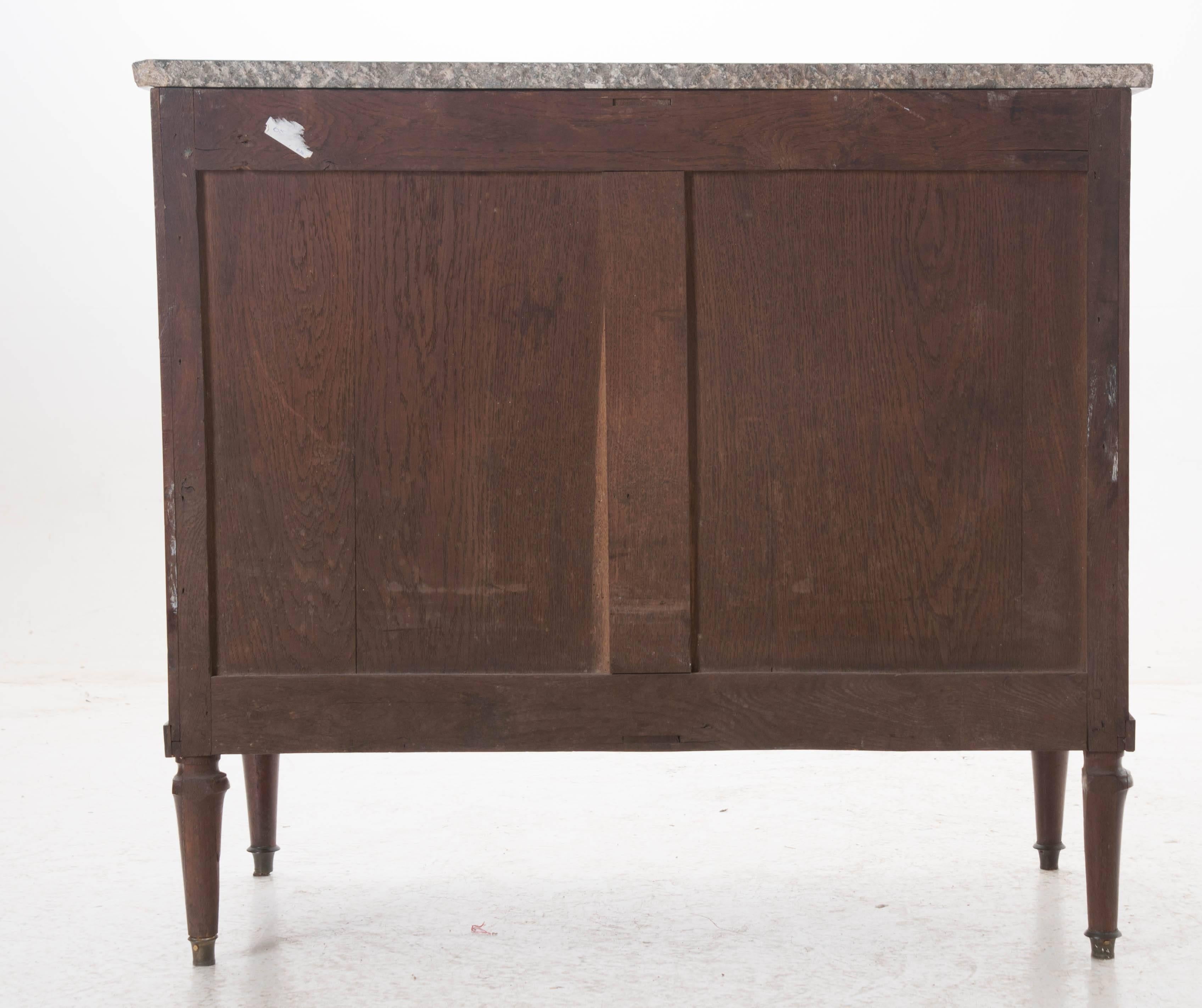 French 19th Century Transitional Walnut Commode with Marble Top 7