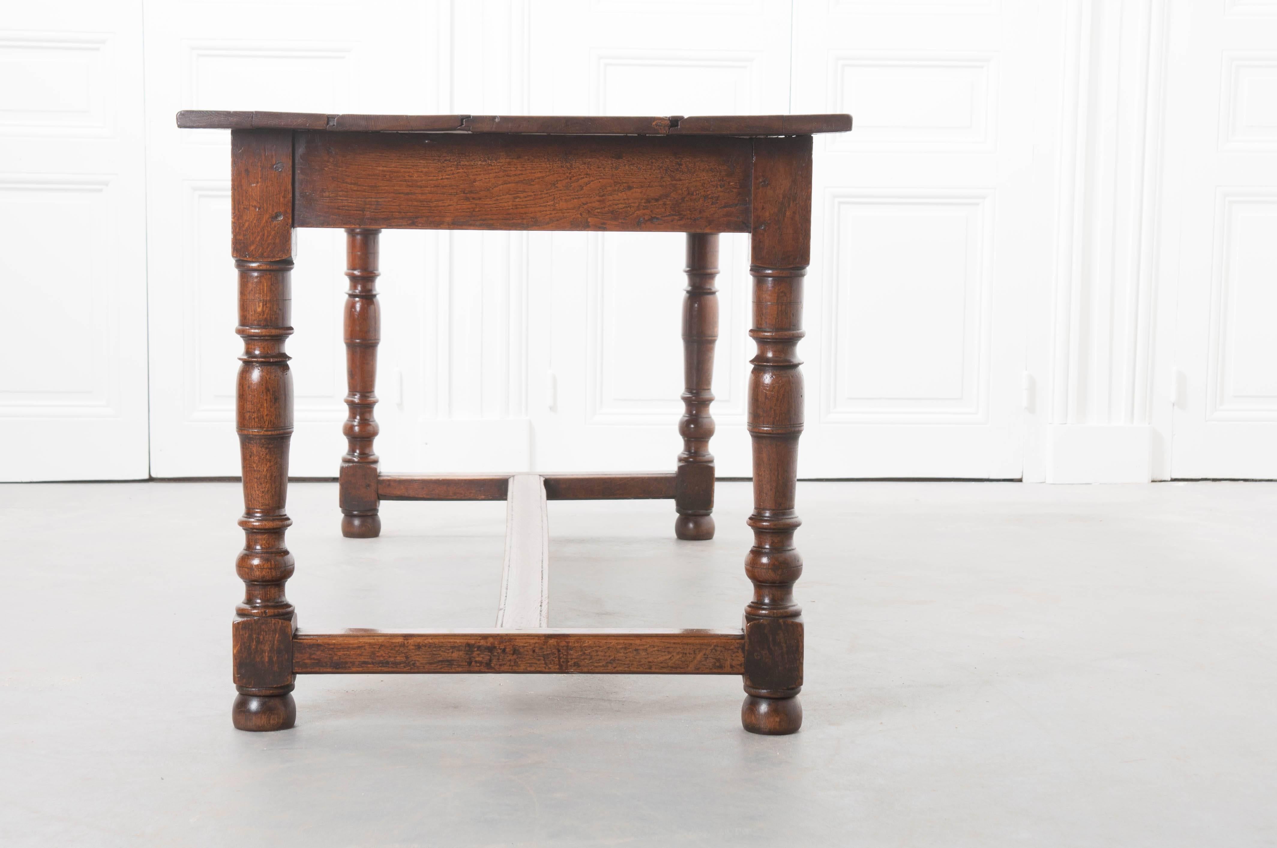 French Early 19th Century Oak Farm Table with Drawer 4