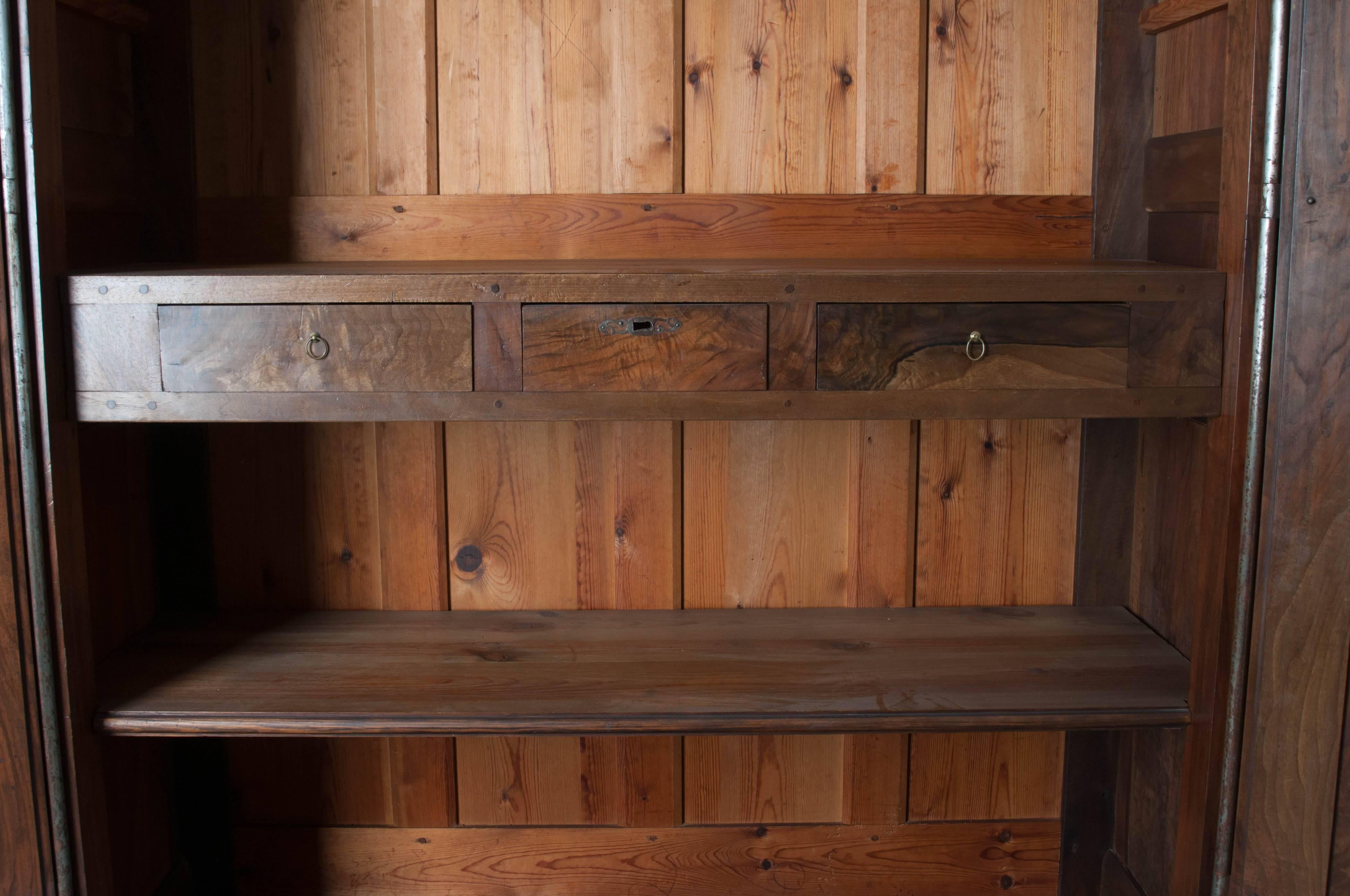 French Early 19th Century Grand Walnut Armoire 2