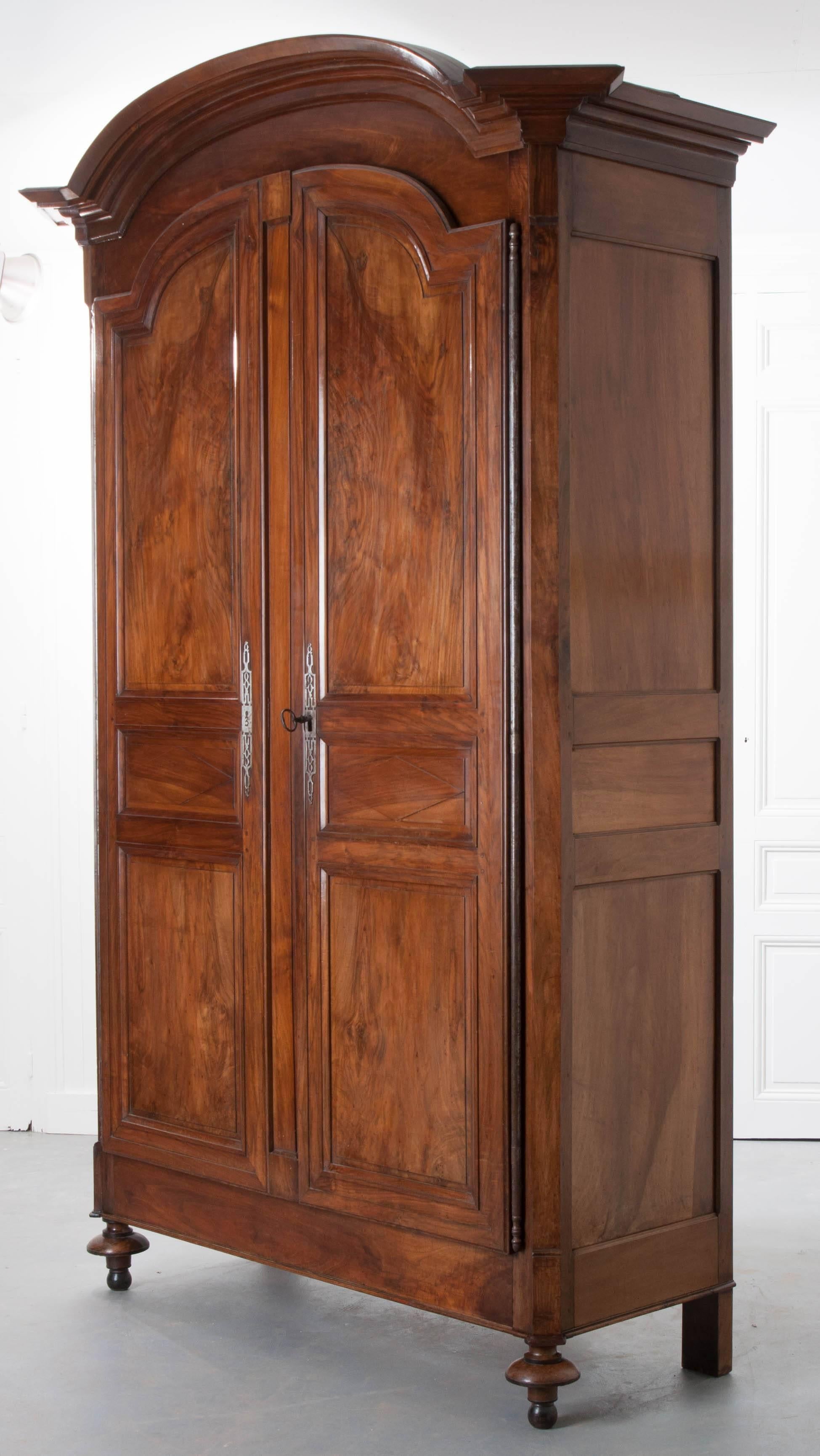 French Early 19th Century Grand Walnut Armoire 6