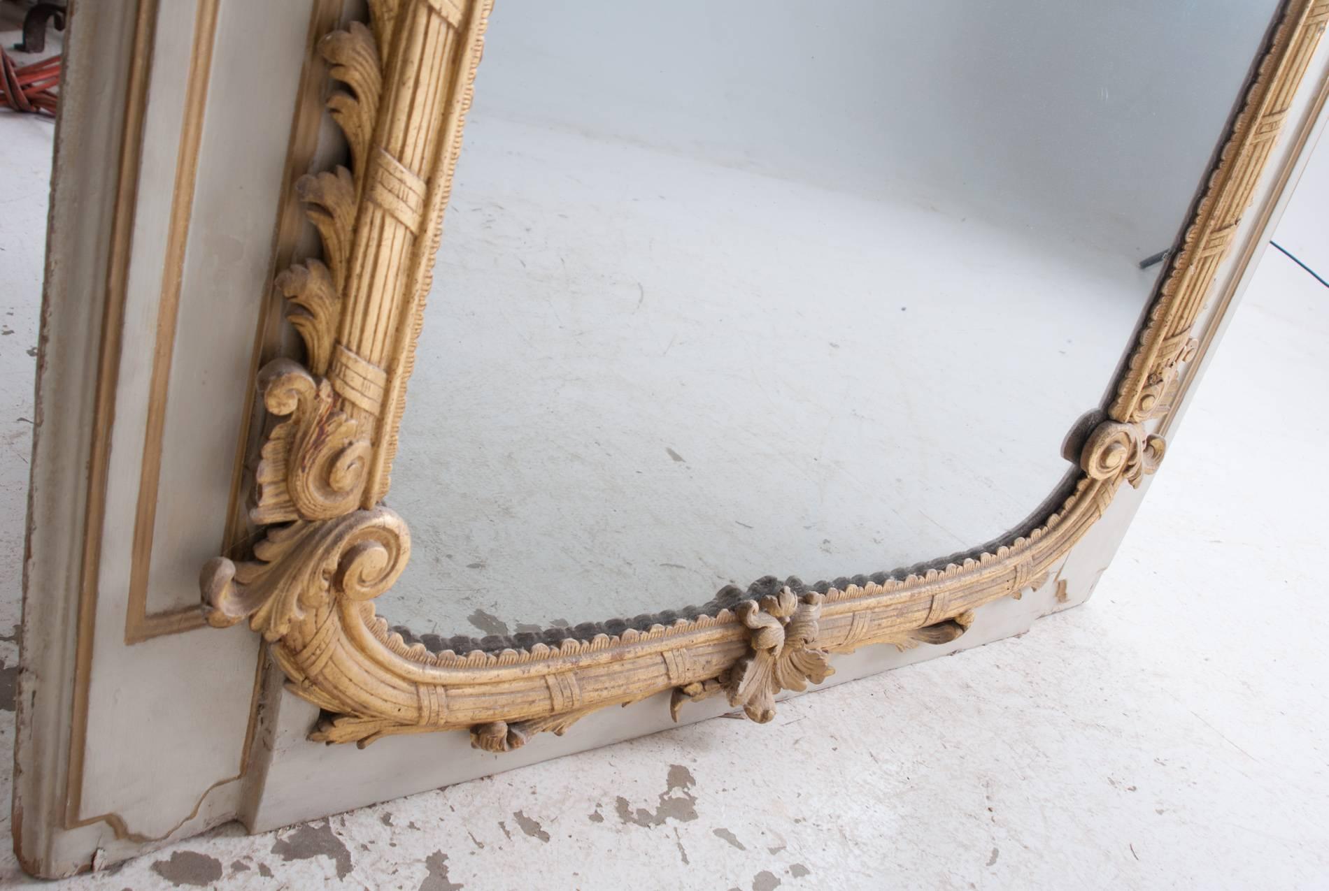 18th Century and Earlier French 18th Century Louis XV Trumeau For Sale