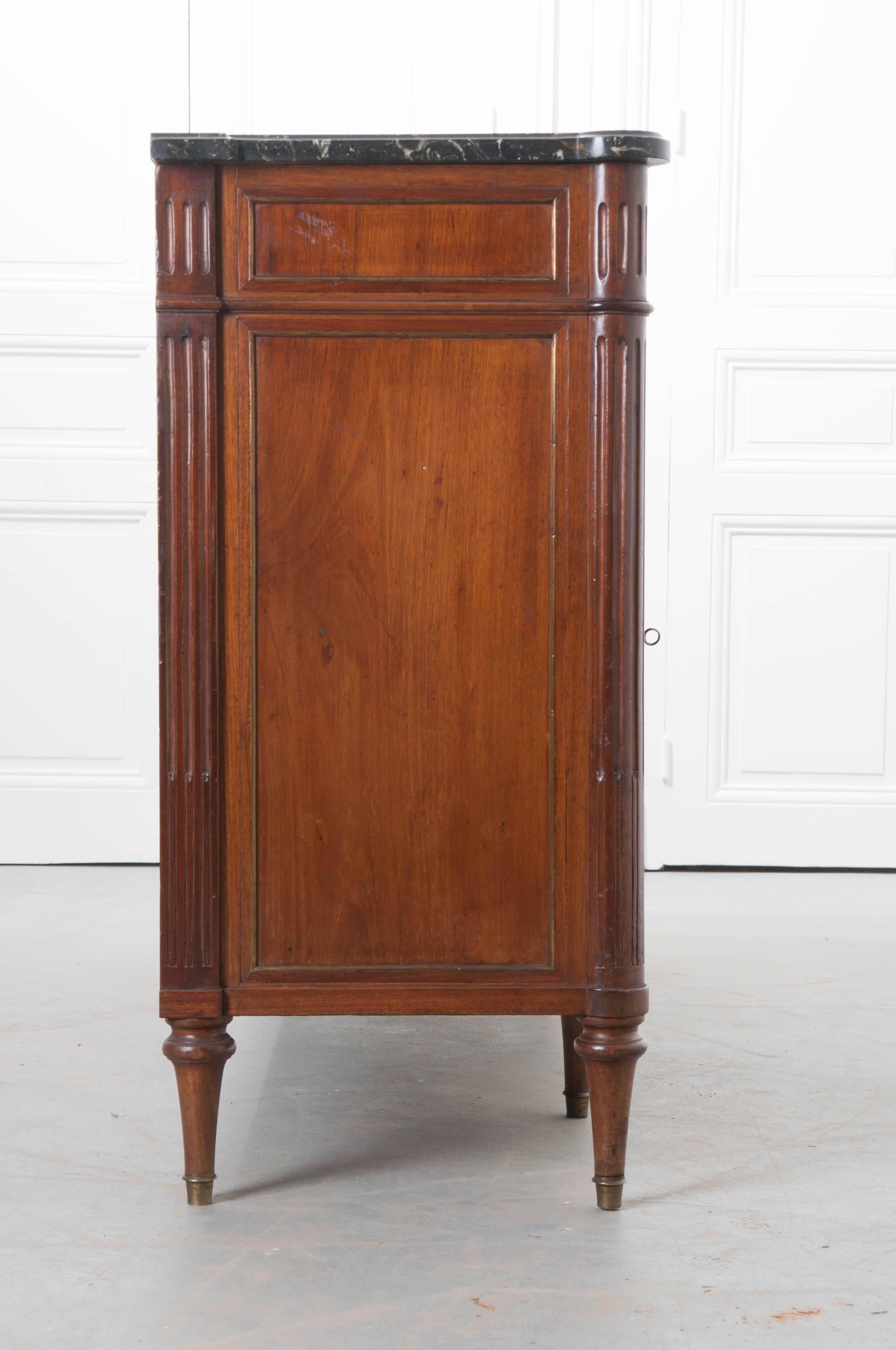 French 19th Century Mahogany Louis XVI Enfilade with Marble Top 3