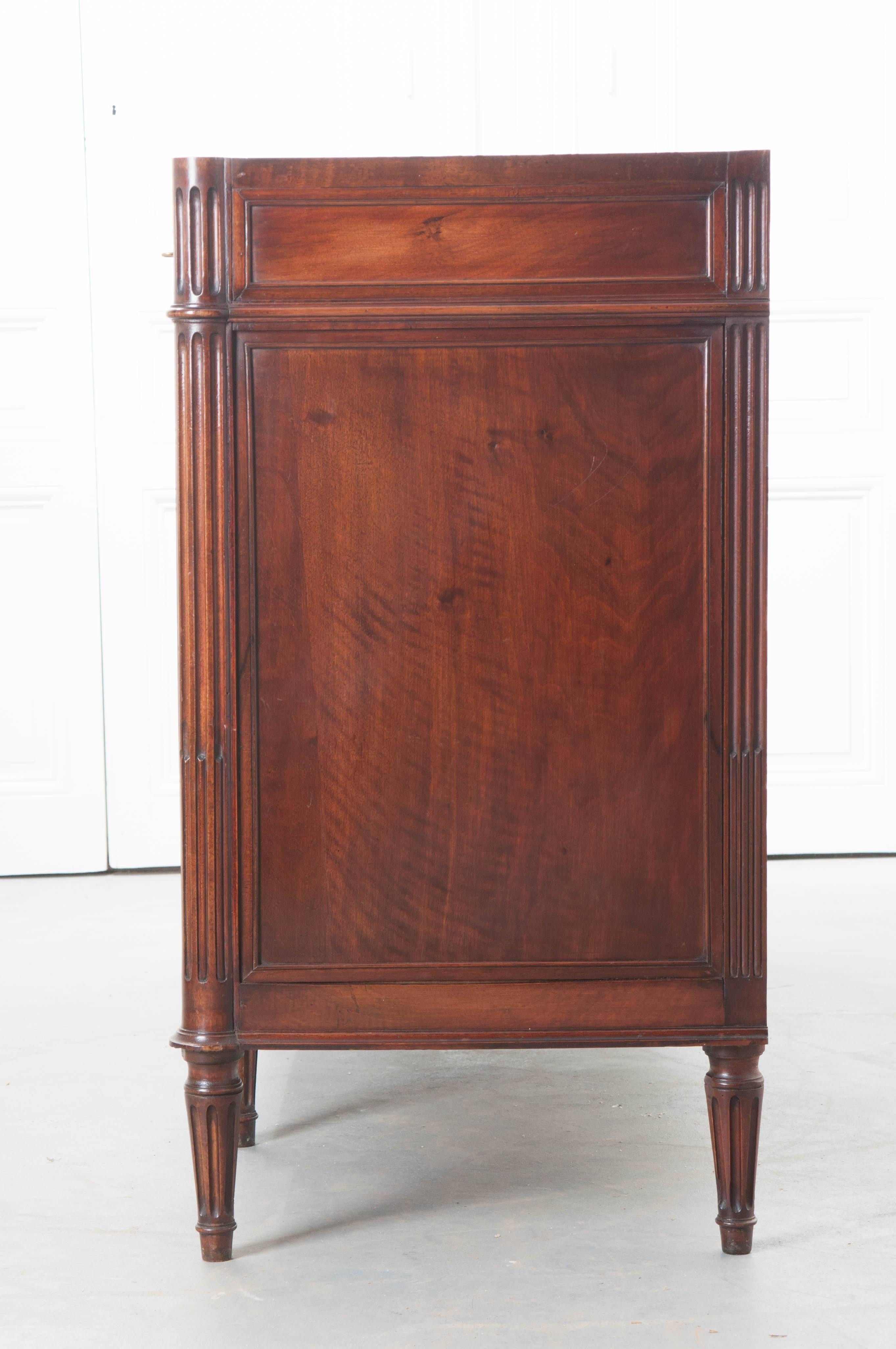 French 19th Century Louis XVI Mahogany Enfilade with Marble Top 6