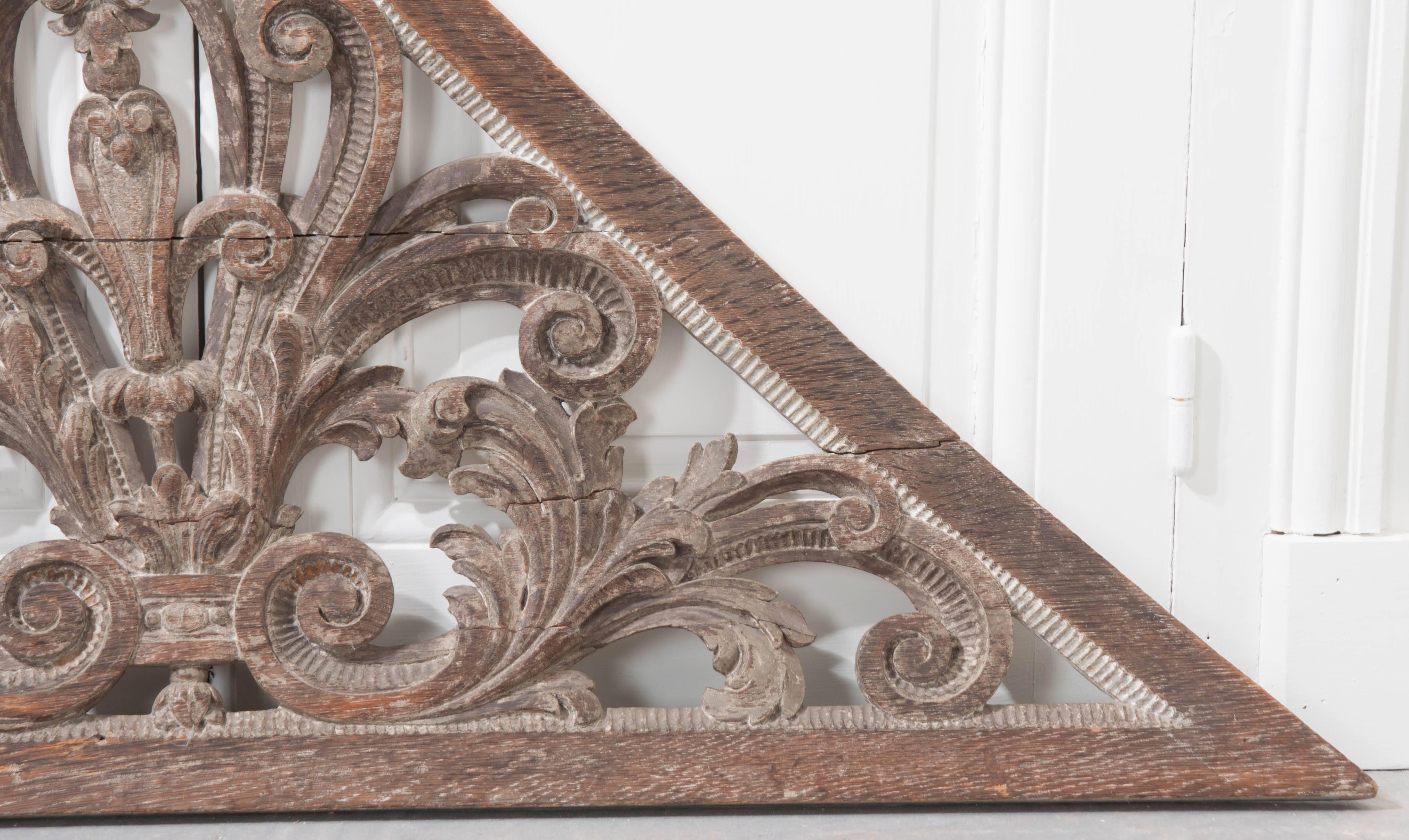 Hand-Carved 18th Century Swedish Carved Stairwell Ornament For Sale