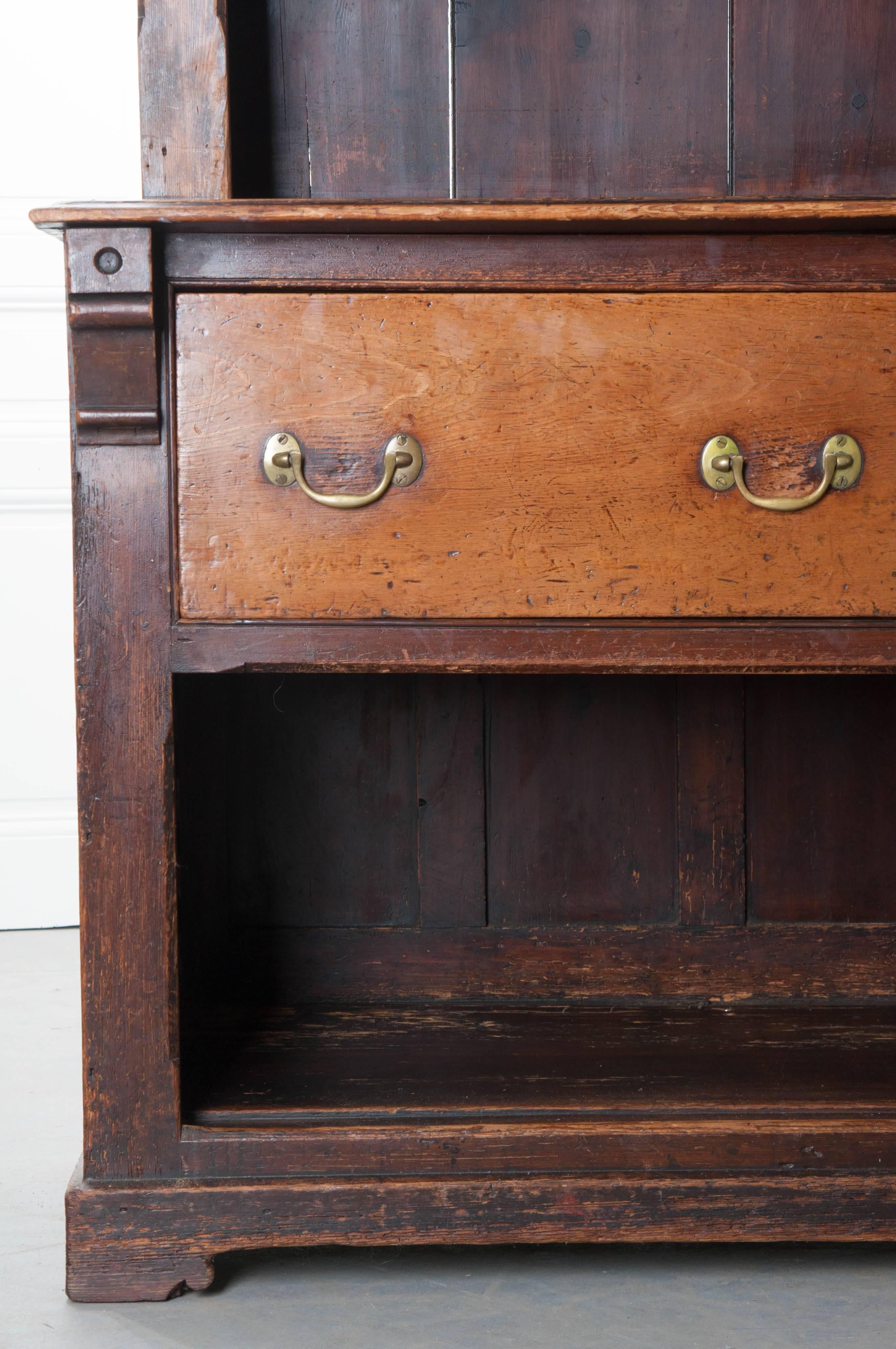 English Early 19th Century Pine Dresser with Potboard 1