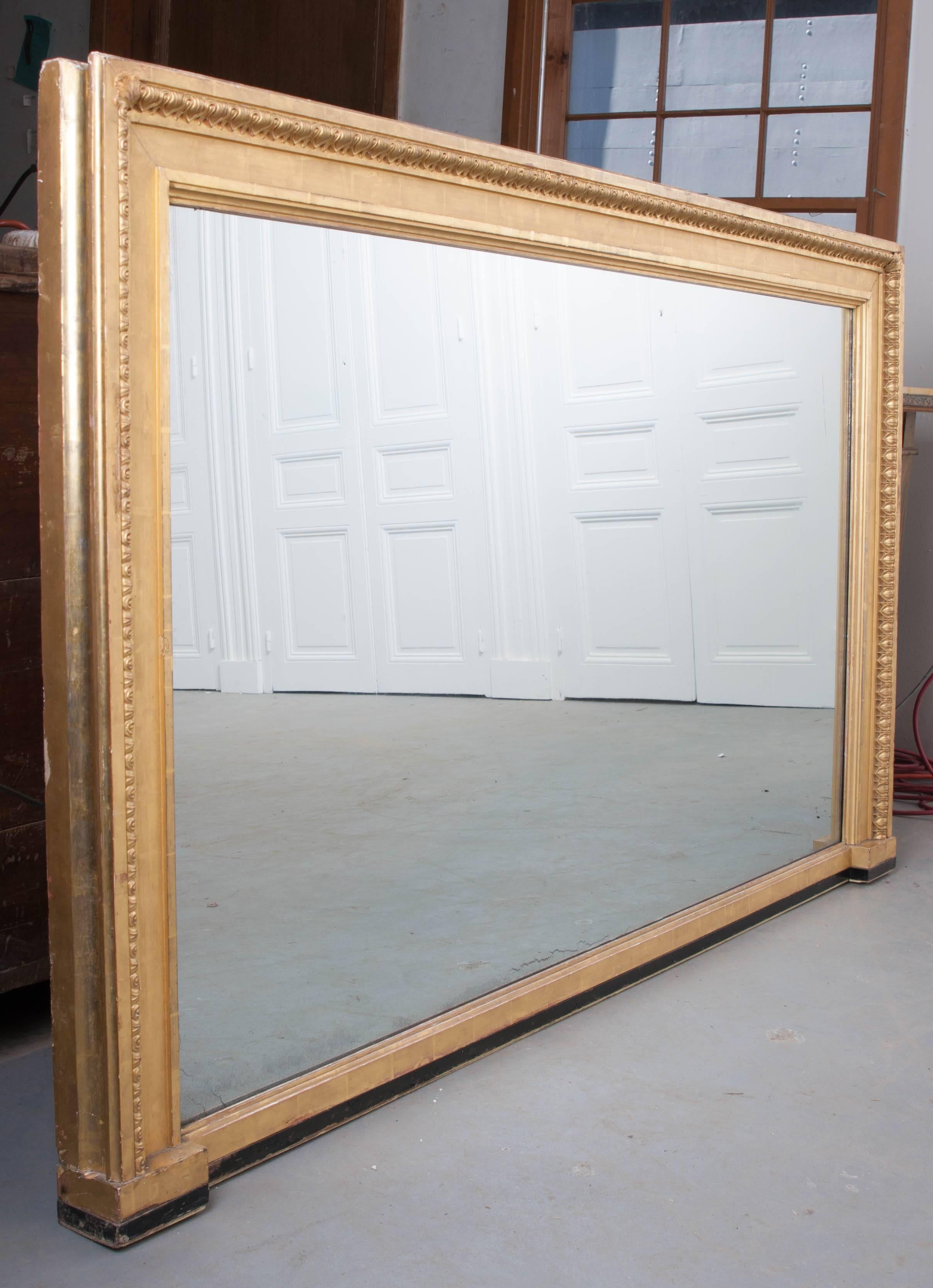 French 19th Century Regency Giltwood Over-Mantle Mirror 2