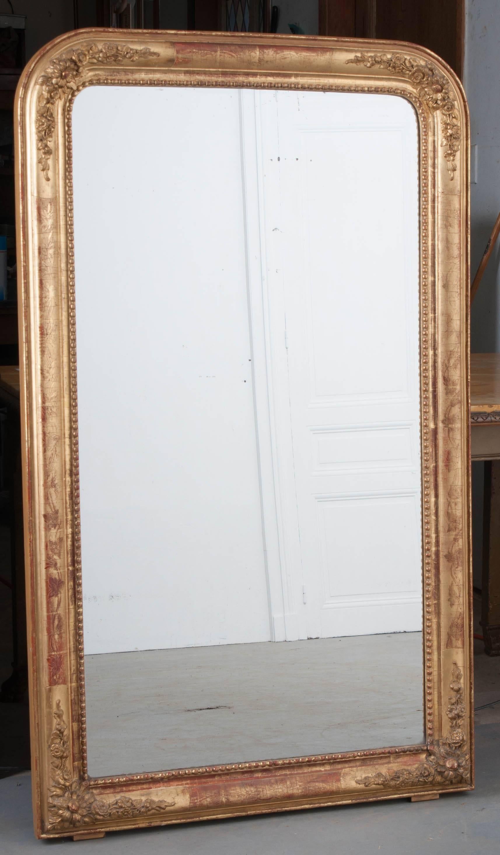 French 19th Century Louis Philippe Gold Gilt Mirror 4