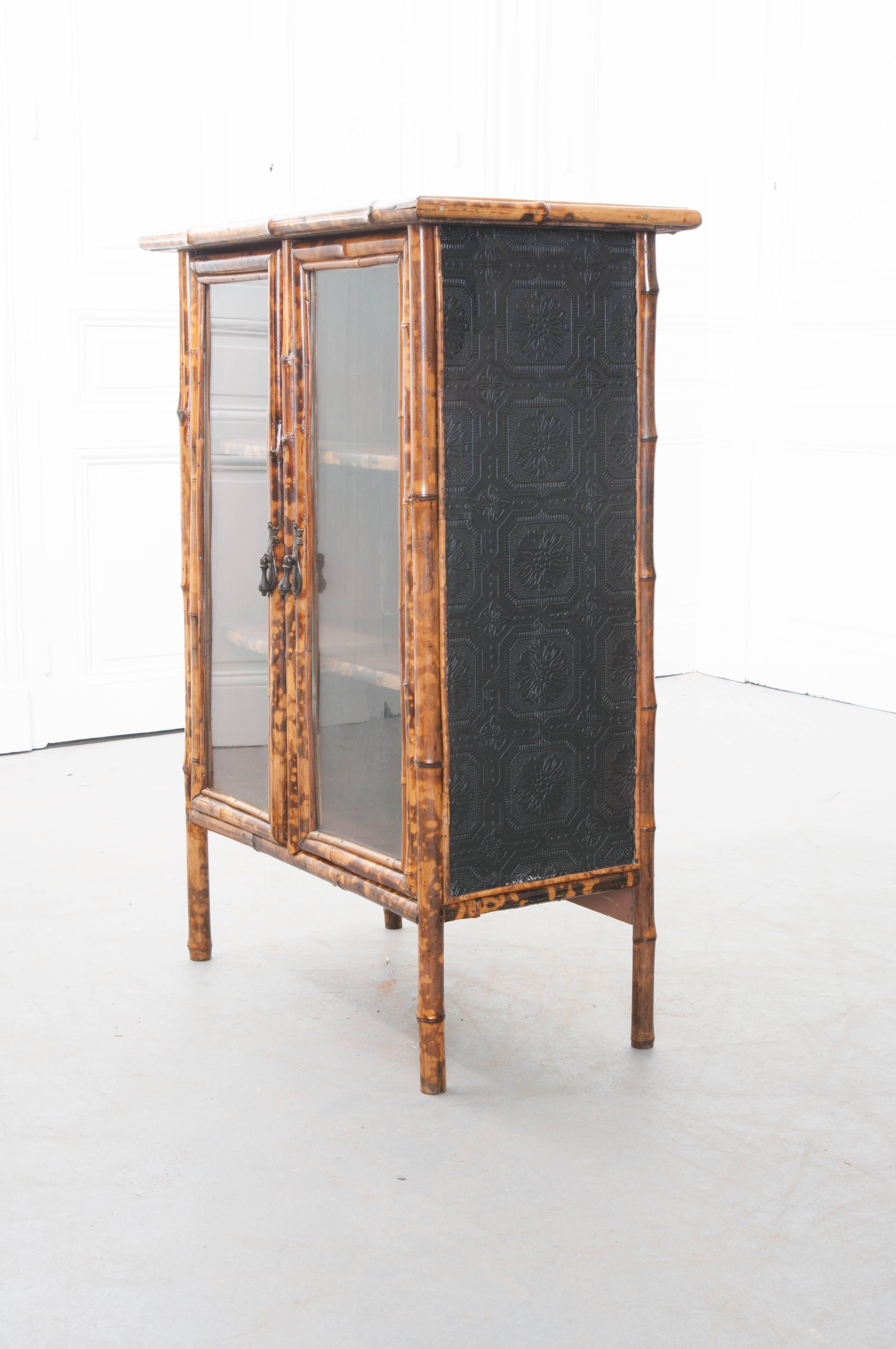 19th Century Victorian Bookcase with Glass Doors 4