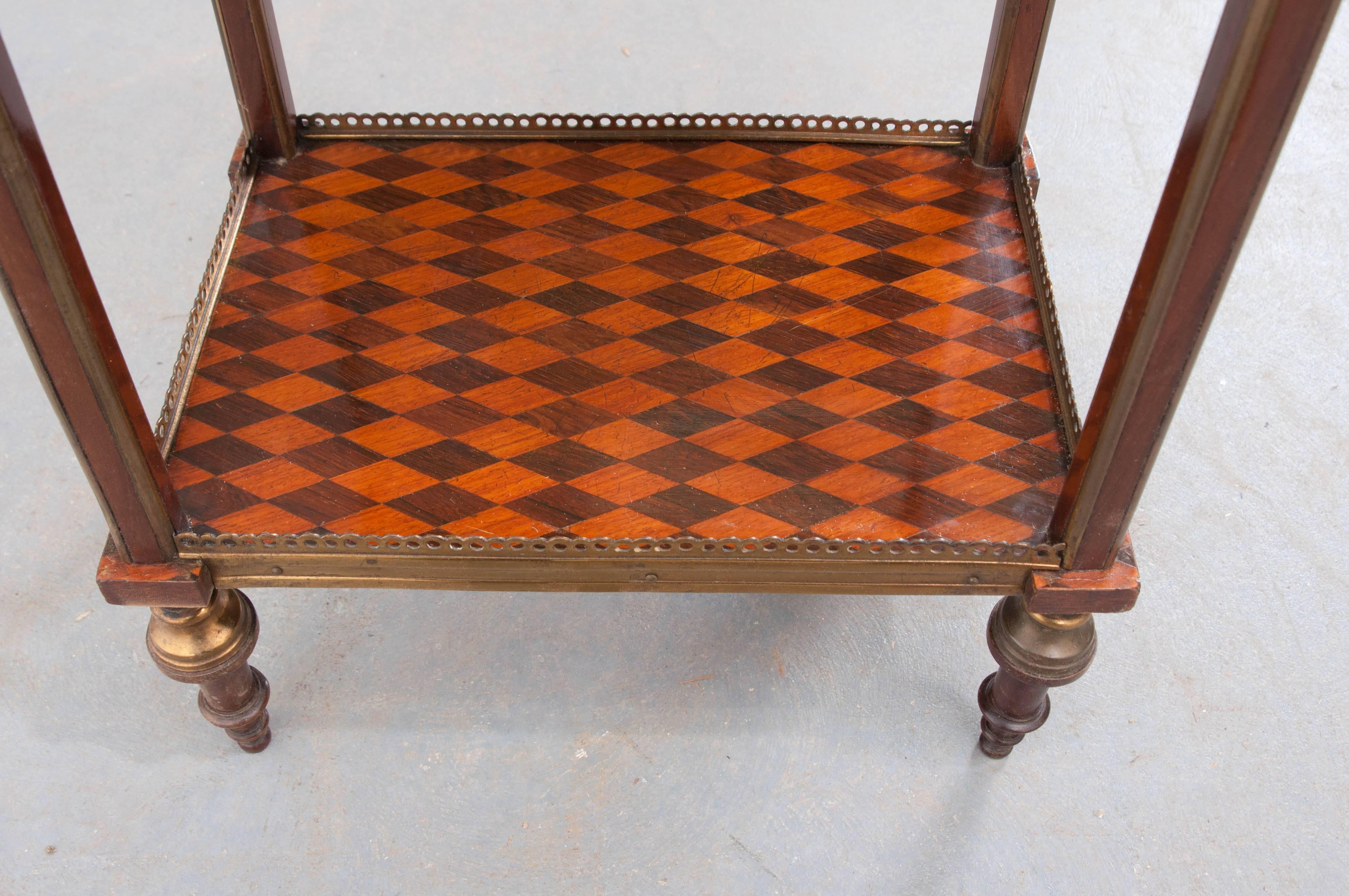 French 19th Century Mahogany Marquetry Étagère 2