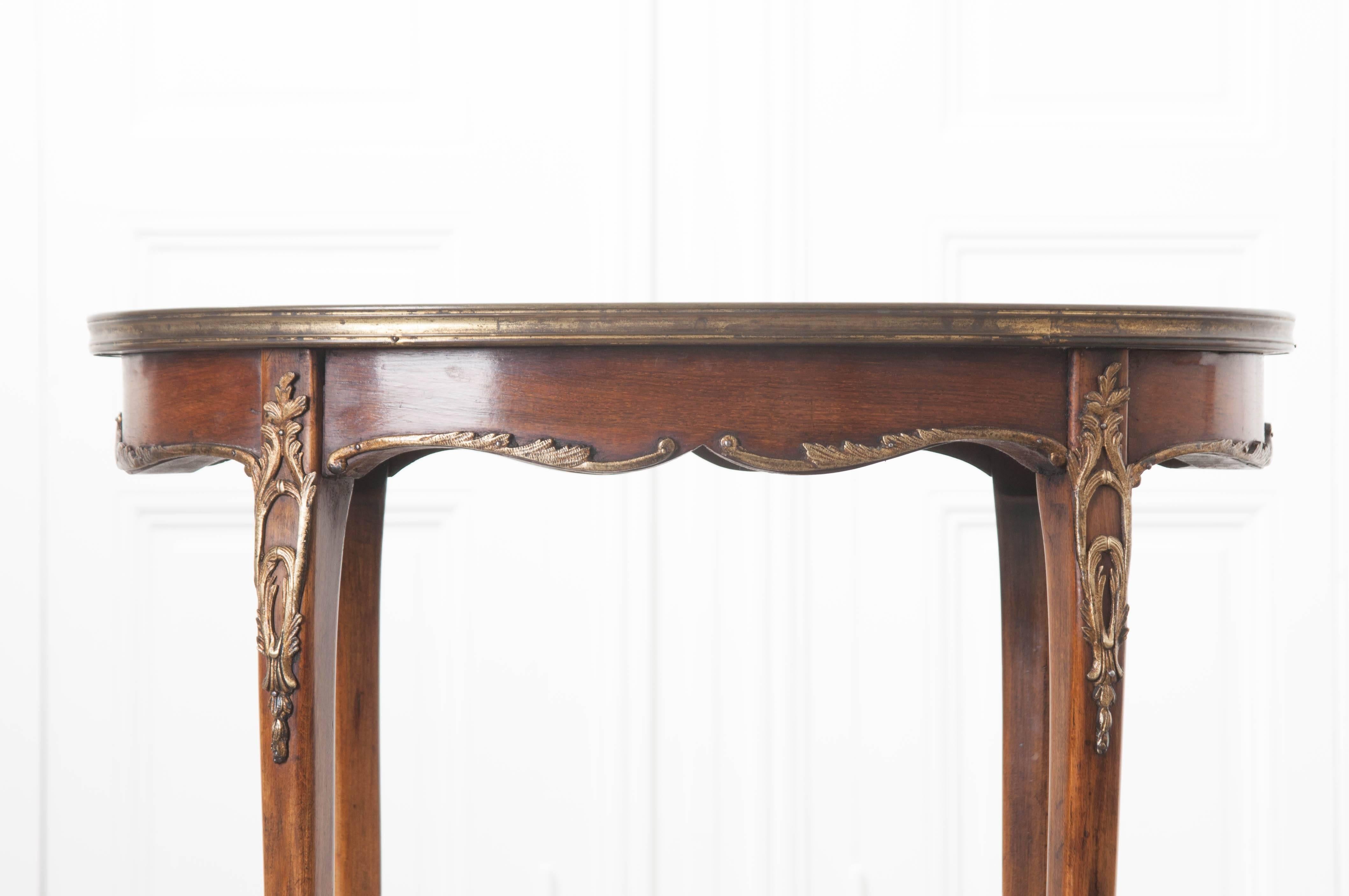 French 19th Century Louis XV Marble-Top Oval Table In Good Condition In Baton Rouge, LA