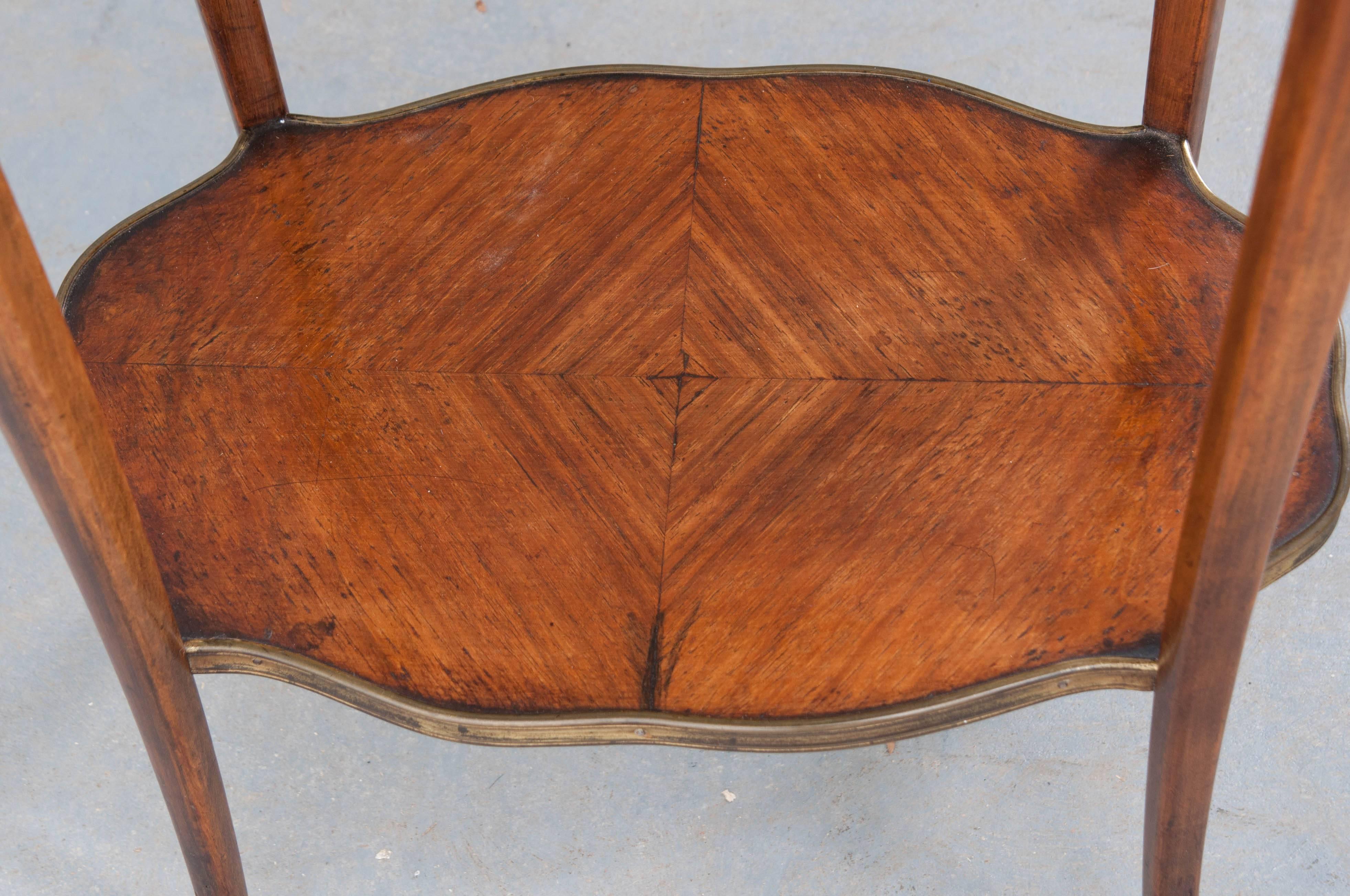 French 19th Century Louis XV Marble-Top Oval Table 2