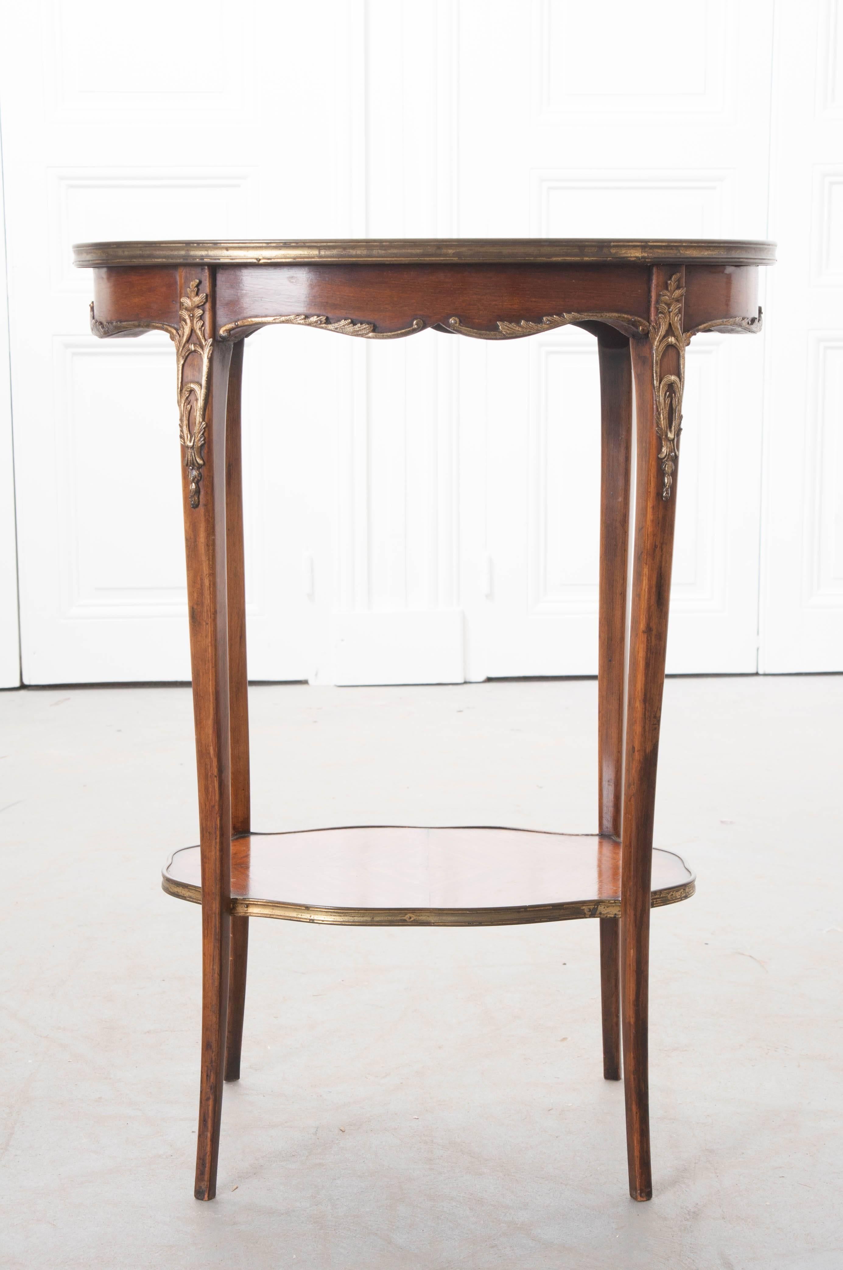French 19th Century Louis XV Marble-Top Oval Table 4