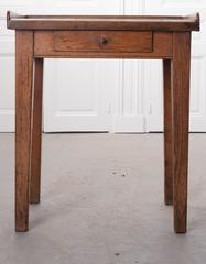 19th Century English Pine and Marble Butcher's Table