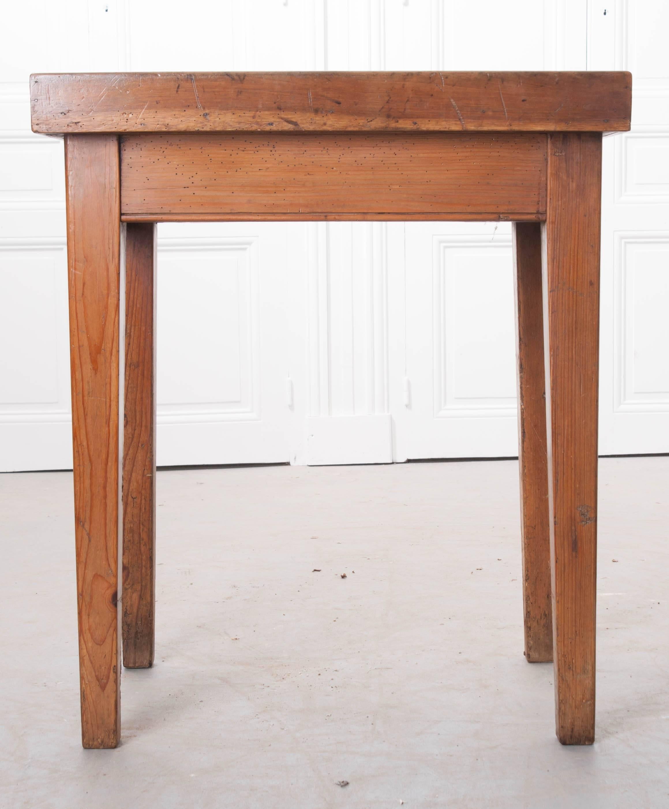 19th Century English Pine and Marble Butcher's Table 5