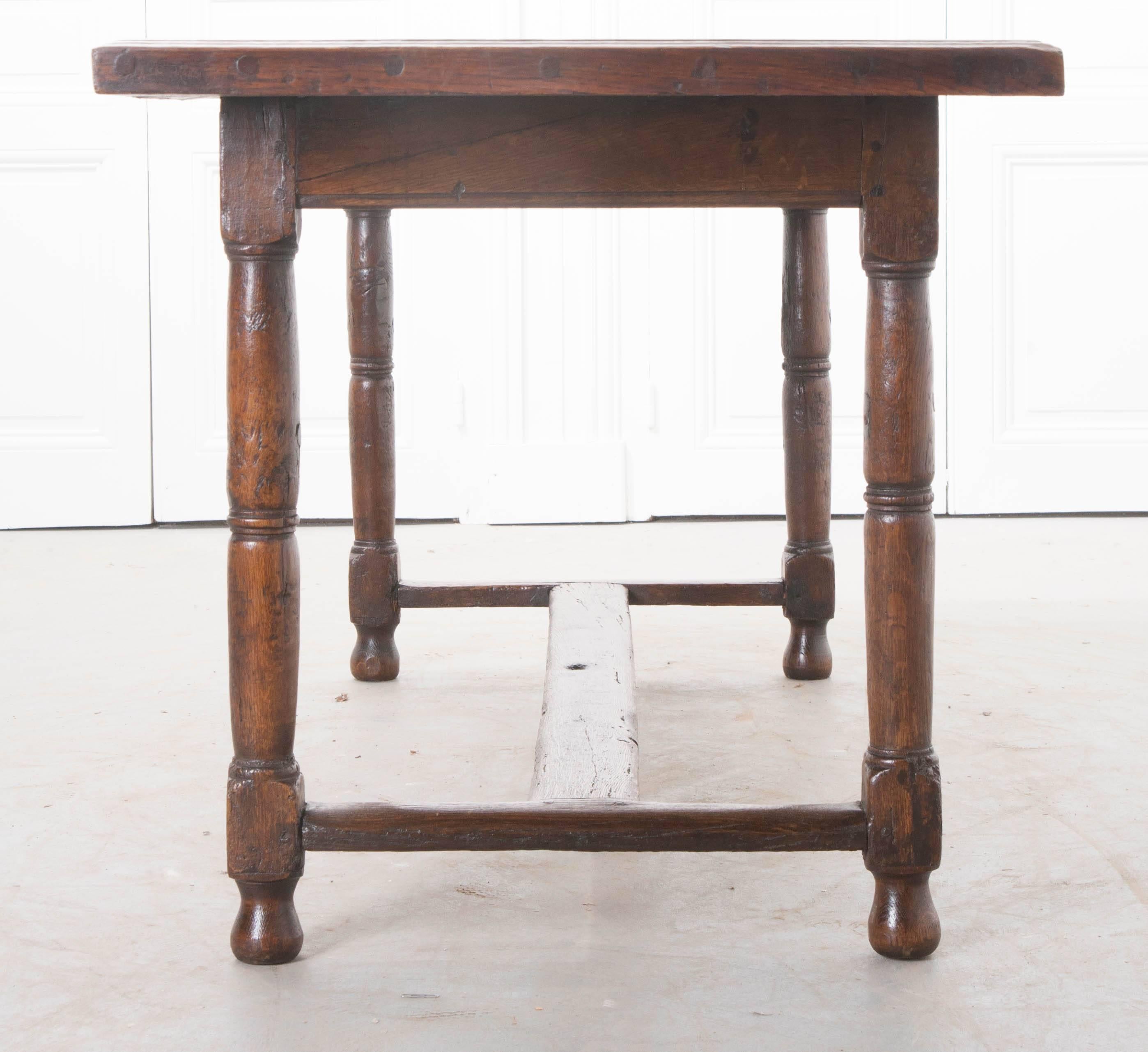English Early 19th Century Oak Farm Table 2