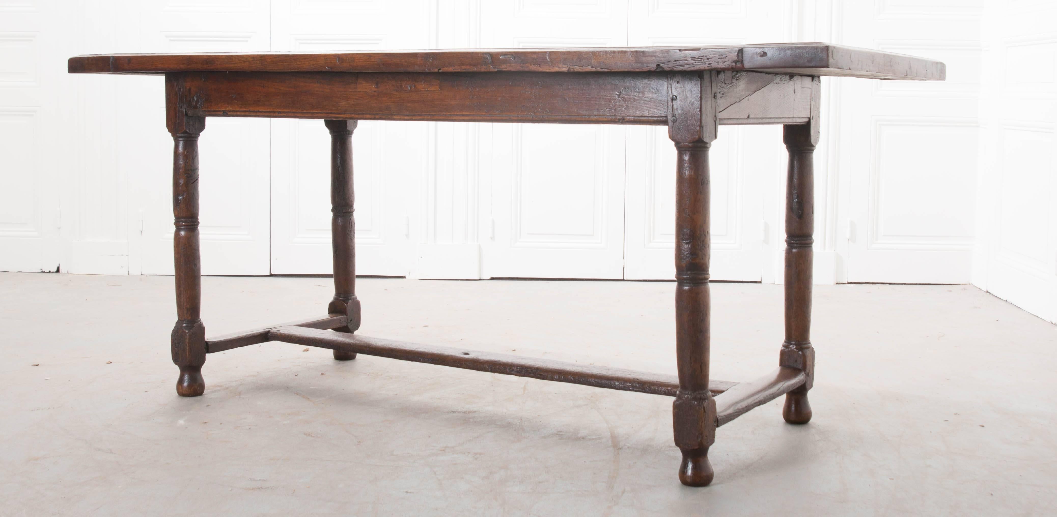 English Early 19th Century Oak Farm Table 4