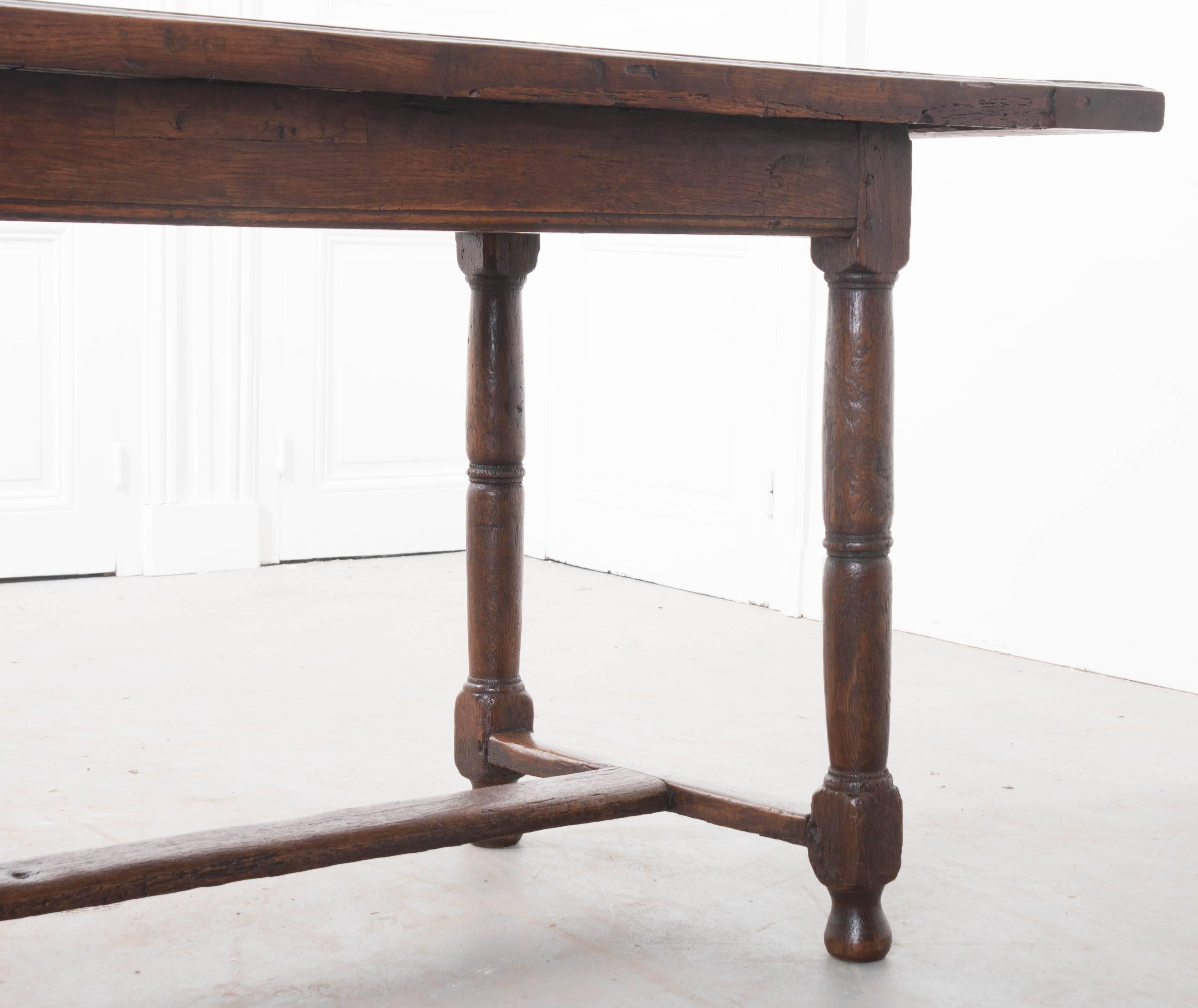 English Early 19th Century Oak Farm Table 5