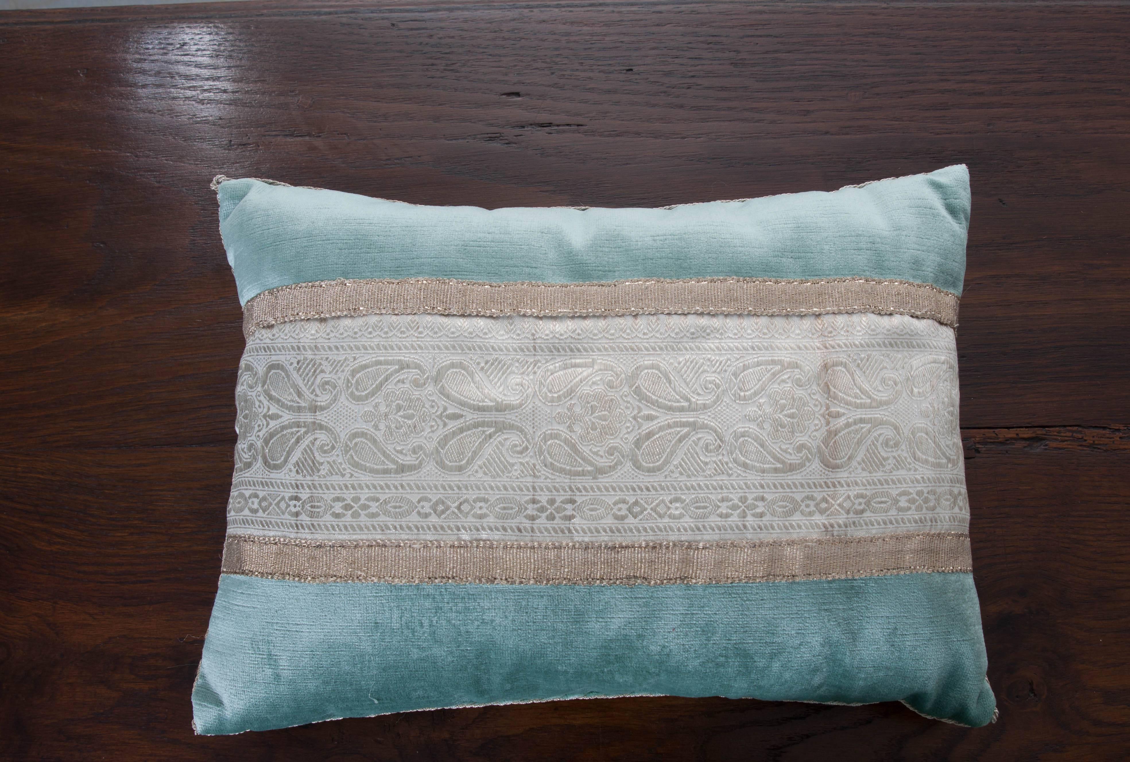 Pair of Antique Textile Pillows by B.Viz Designs 1