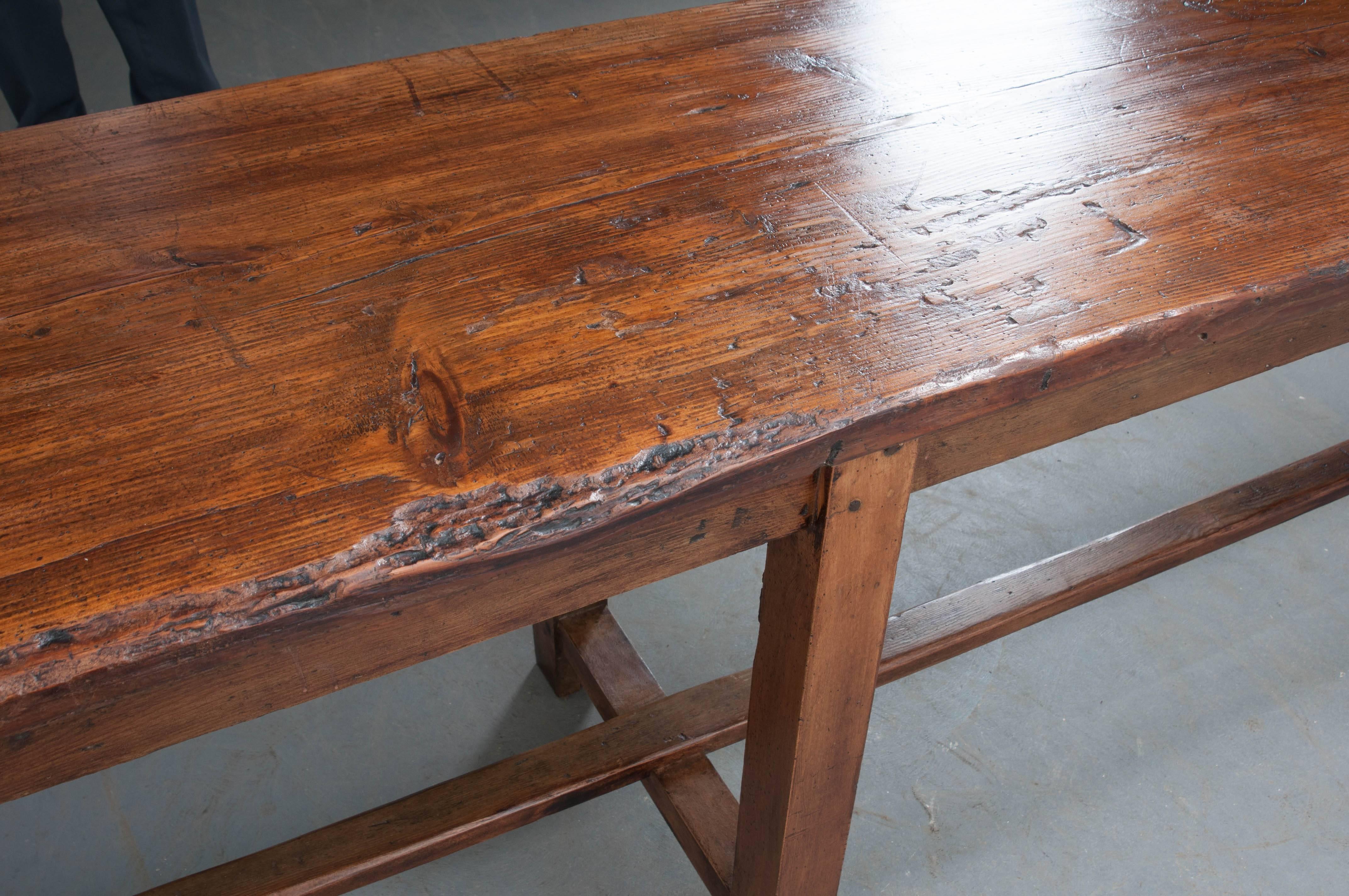 French 19th Century Long Pine Work Table 5