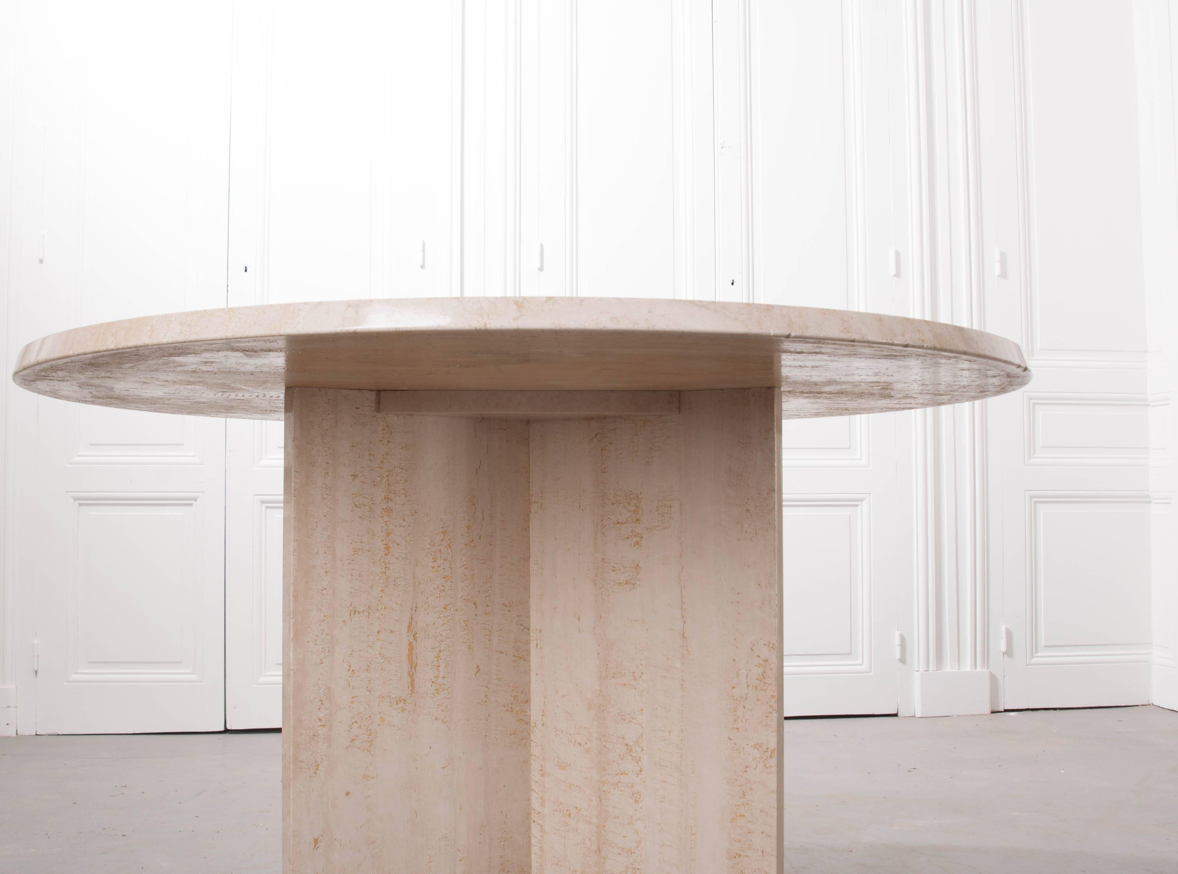 Early 20th Century French Round Stone Dining Table 2