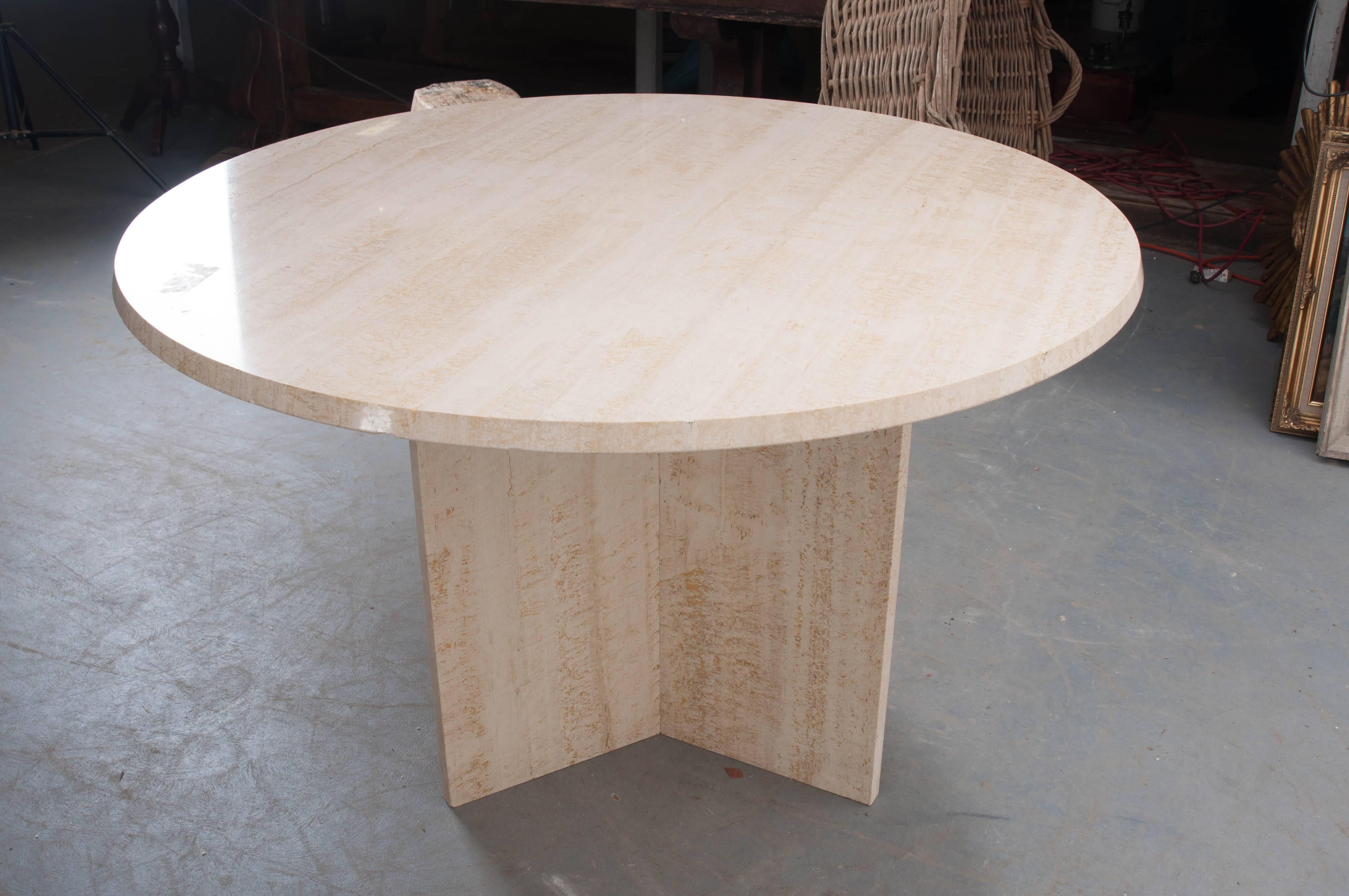 Early 20th Century French Round Stone Dining Table 4