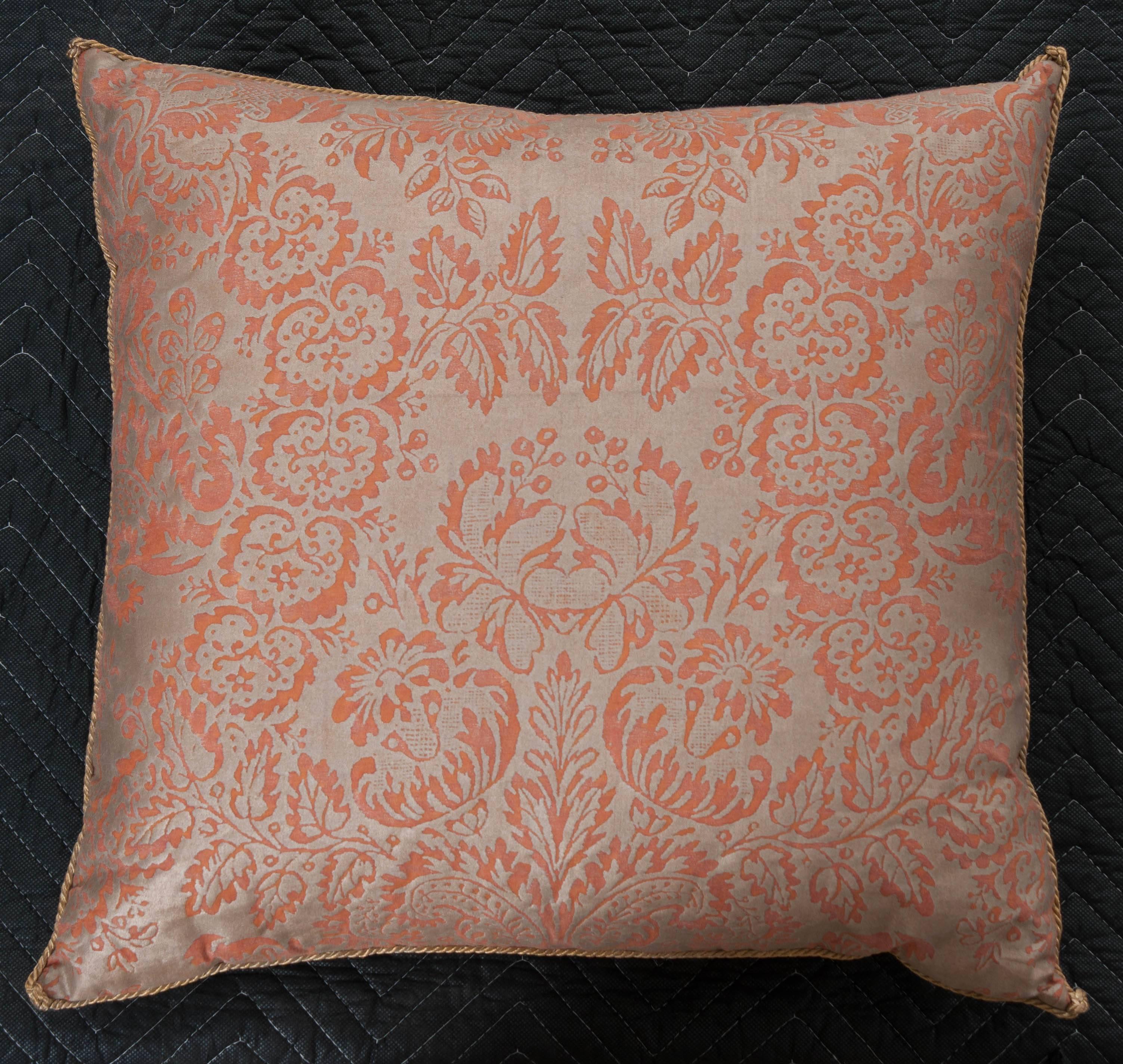 American Pair of Antique Fortuny Pillow by B. Viz Designs For Sale