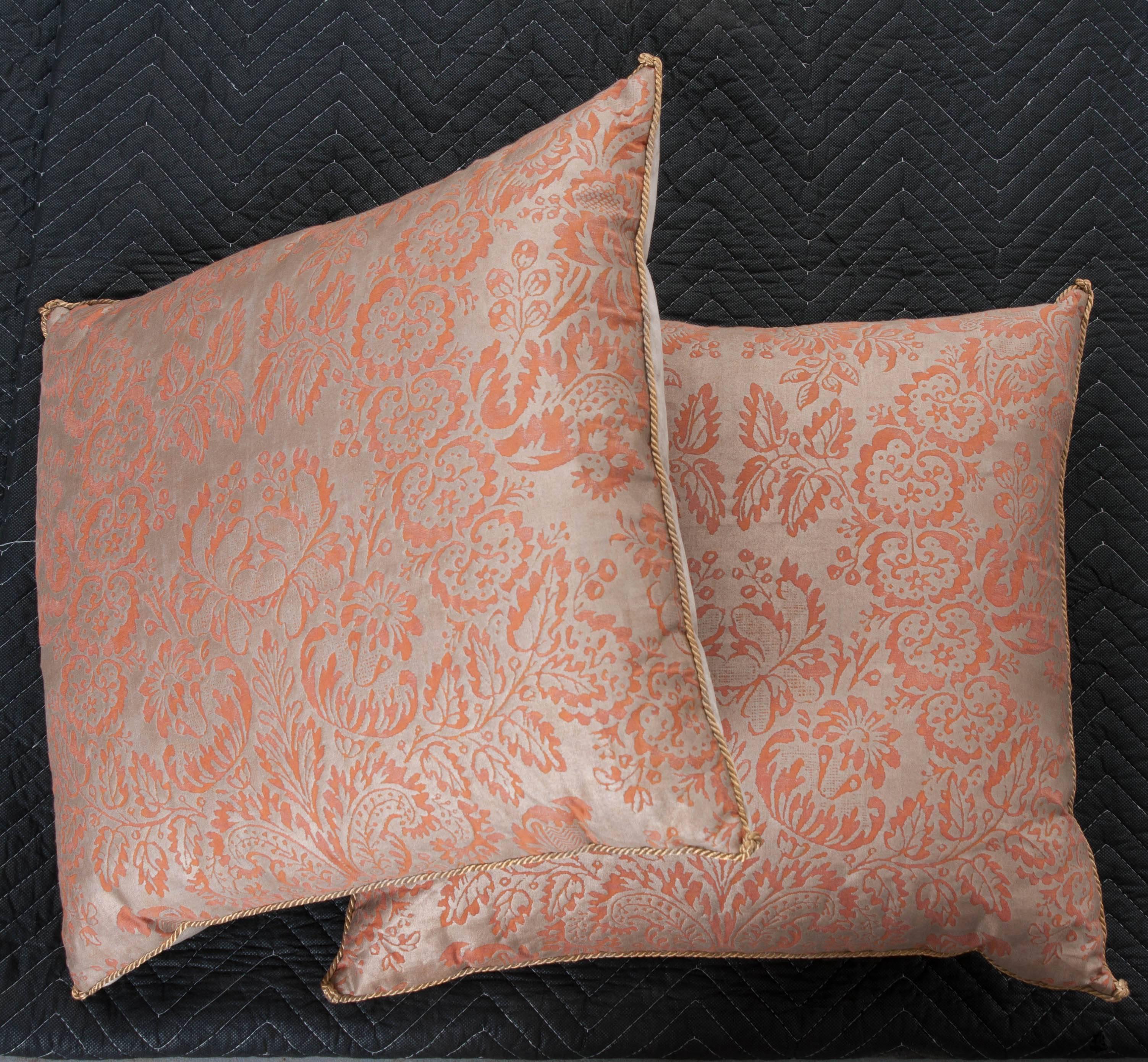 Contemporary Pair of Antique Fortuny Pillow by B. Viz Designs For Sale