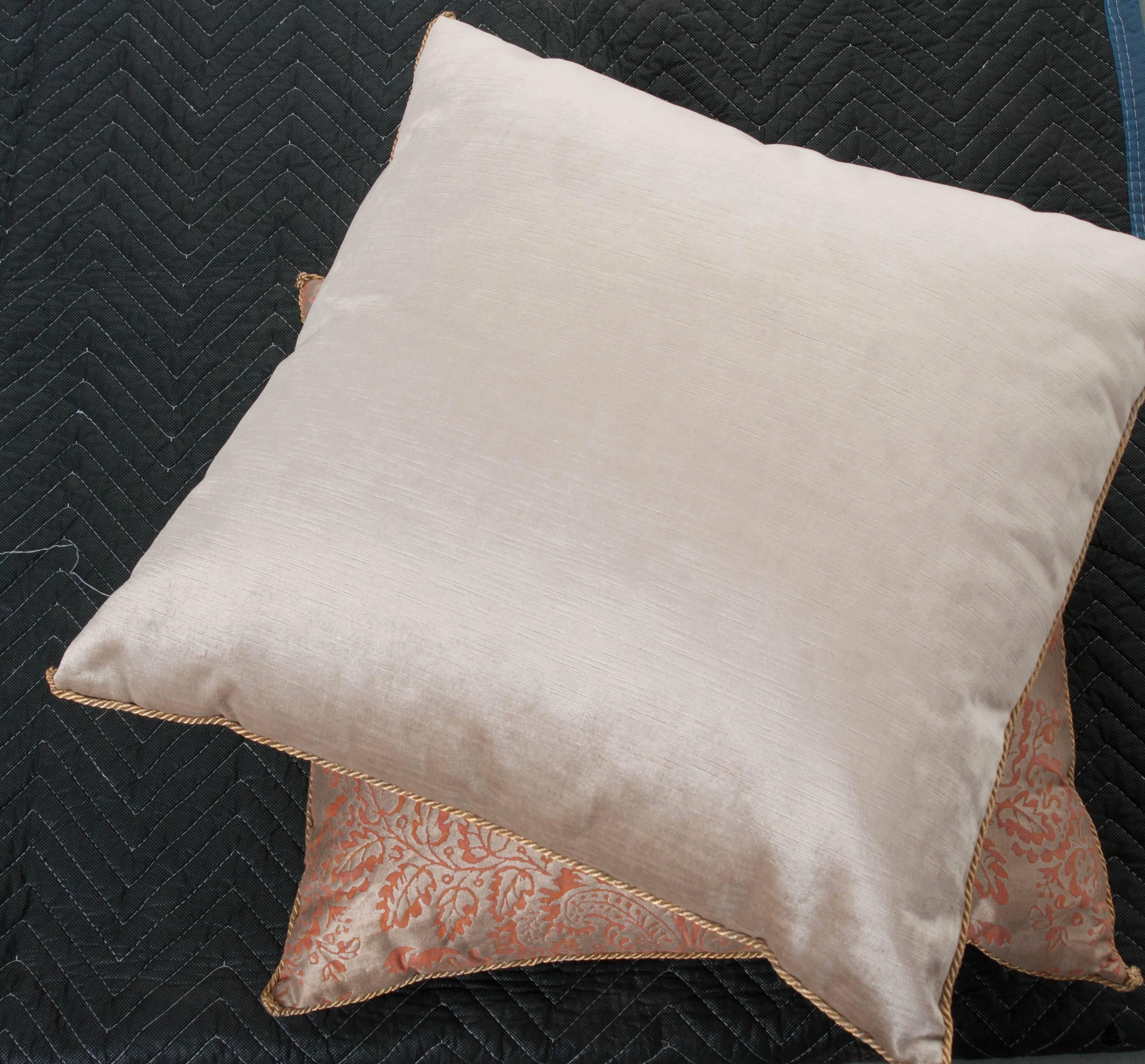 Pair of Antique Fortuny Pillow by B. Viz Designs For Sale 1