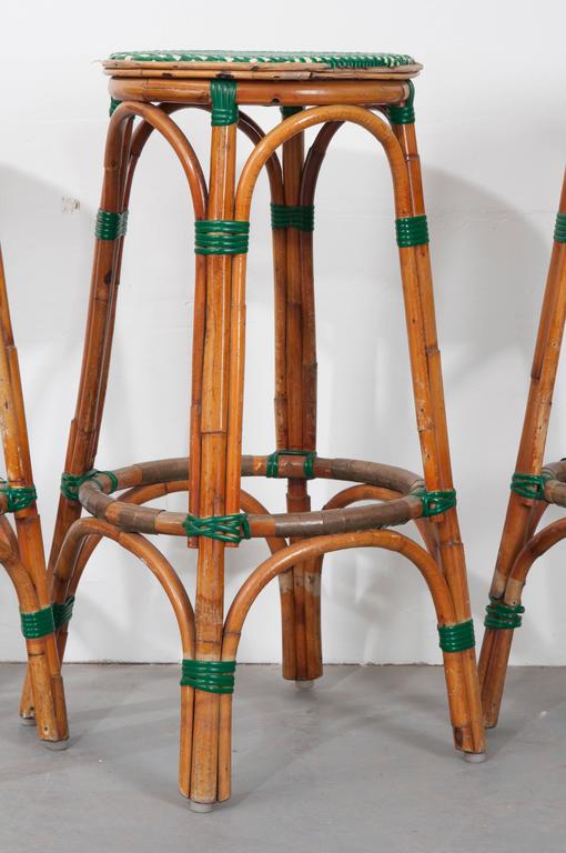 Set of Four French Bistro Bar Stools at 1stDibs