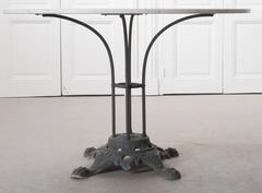 French Early 20th Century Marble-Top Garden Table