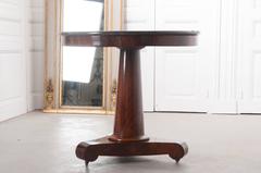 French 19th Century Round Empire Marble Top Pedestal Table