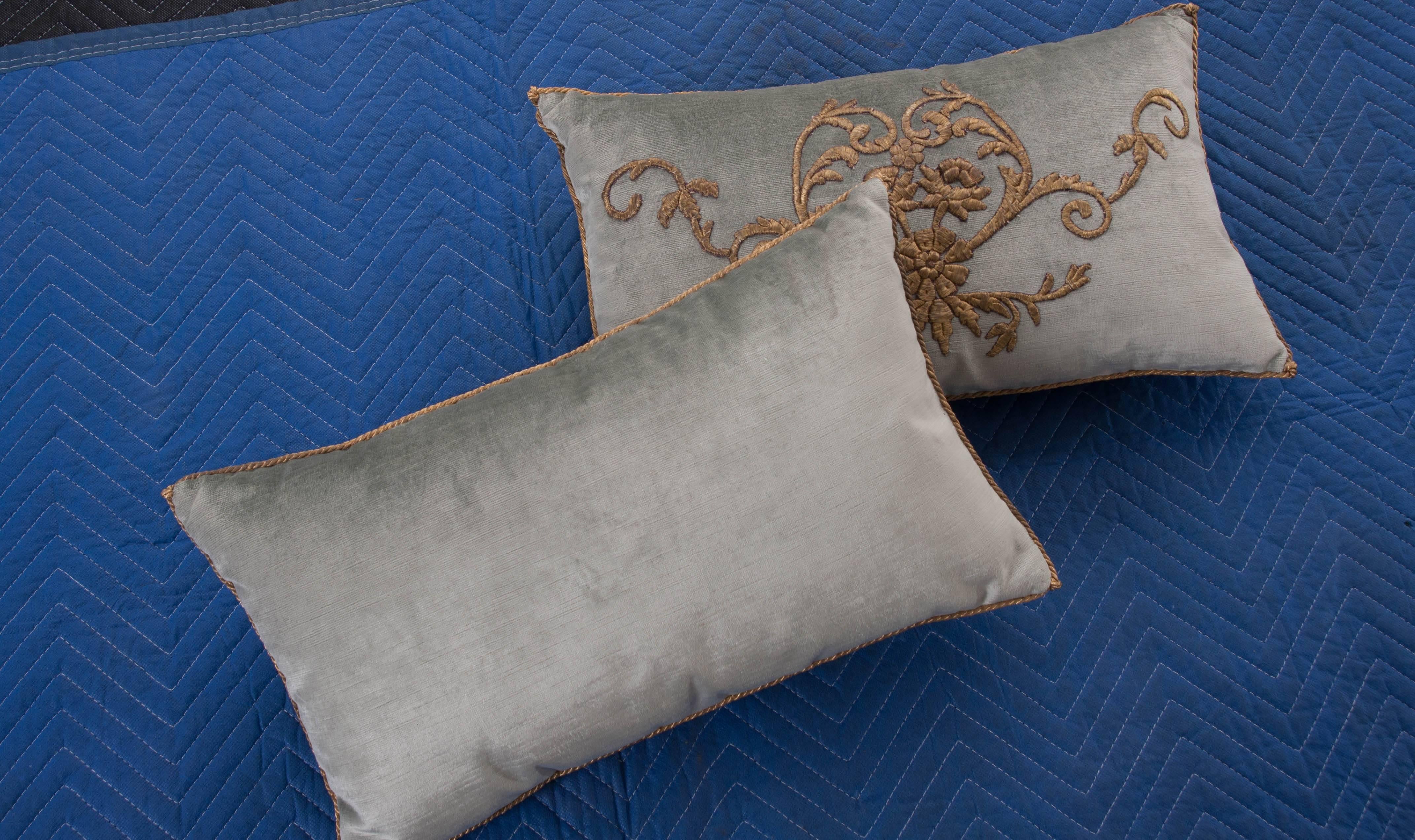 Embroidered Antique Textile Pillows by B. Viz Designs