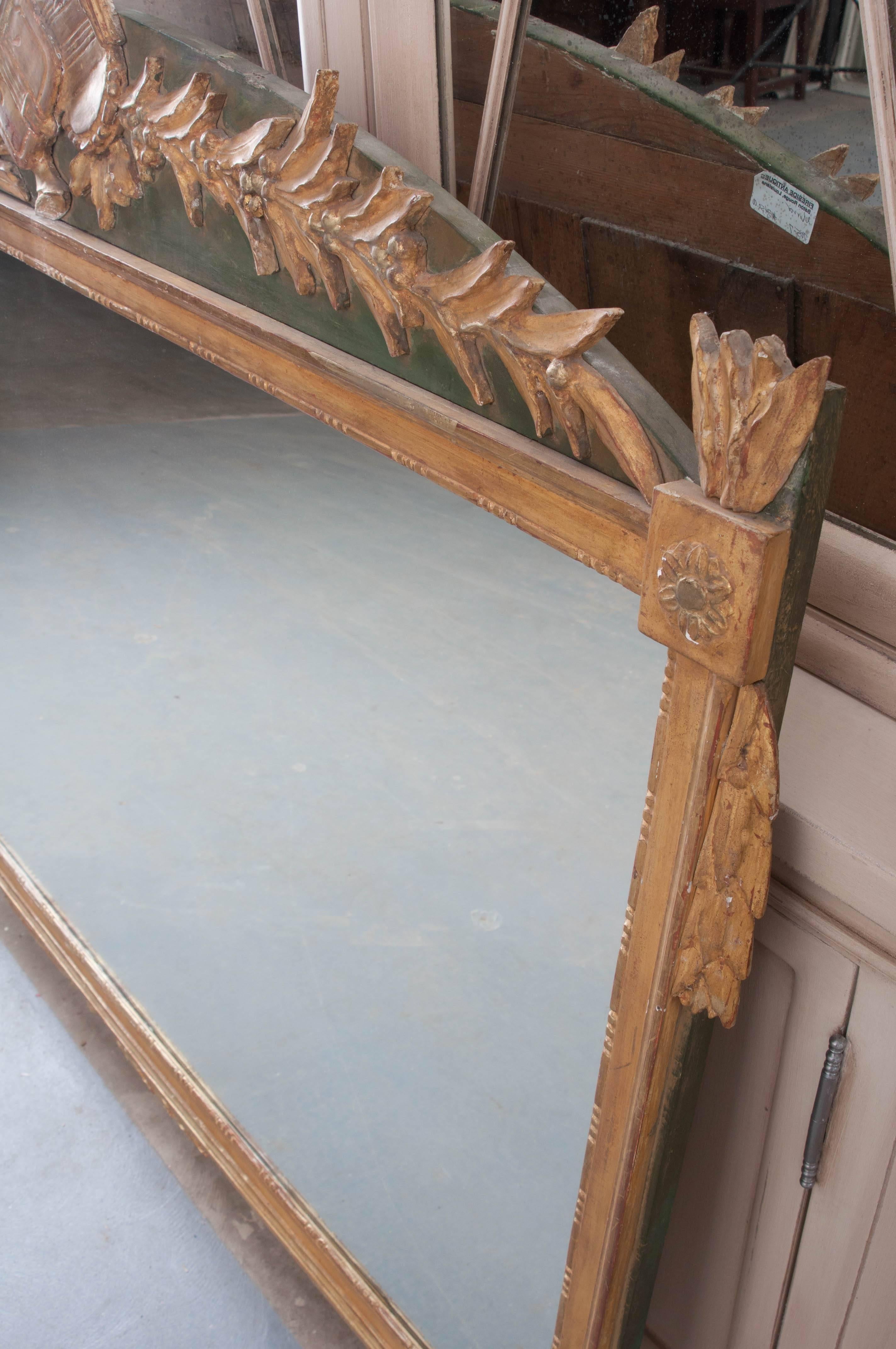 French 19th Century Empire Painted and Parcel-Gilt Trumeau 3