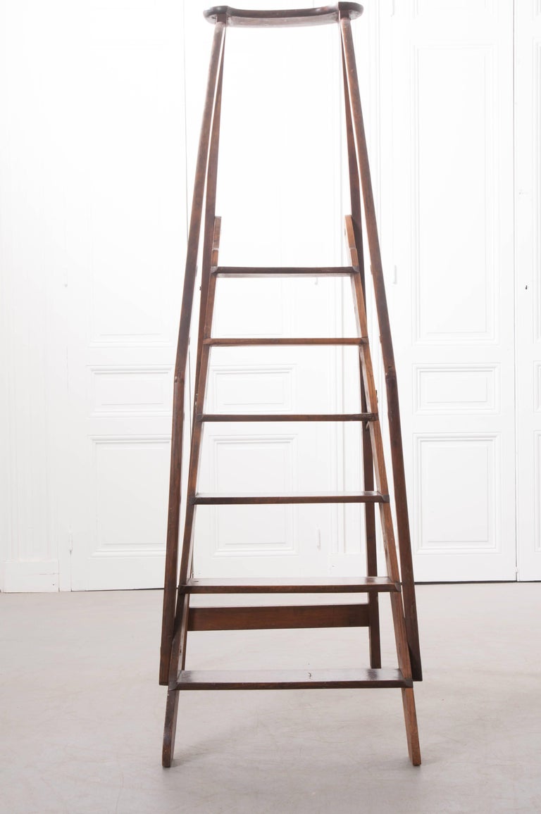 French 19th Century Walnut Folding Library Ladder at 1stDibs