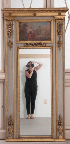 French 19th Century Painted and Gilt Trumeau