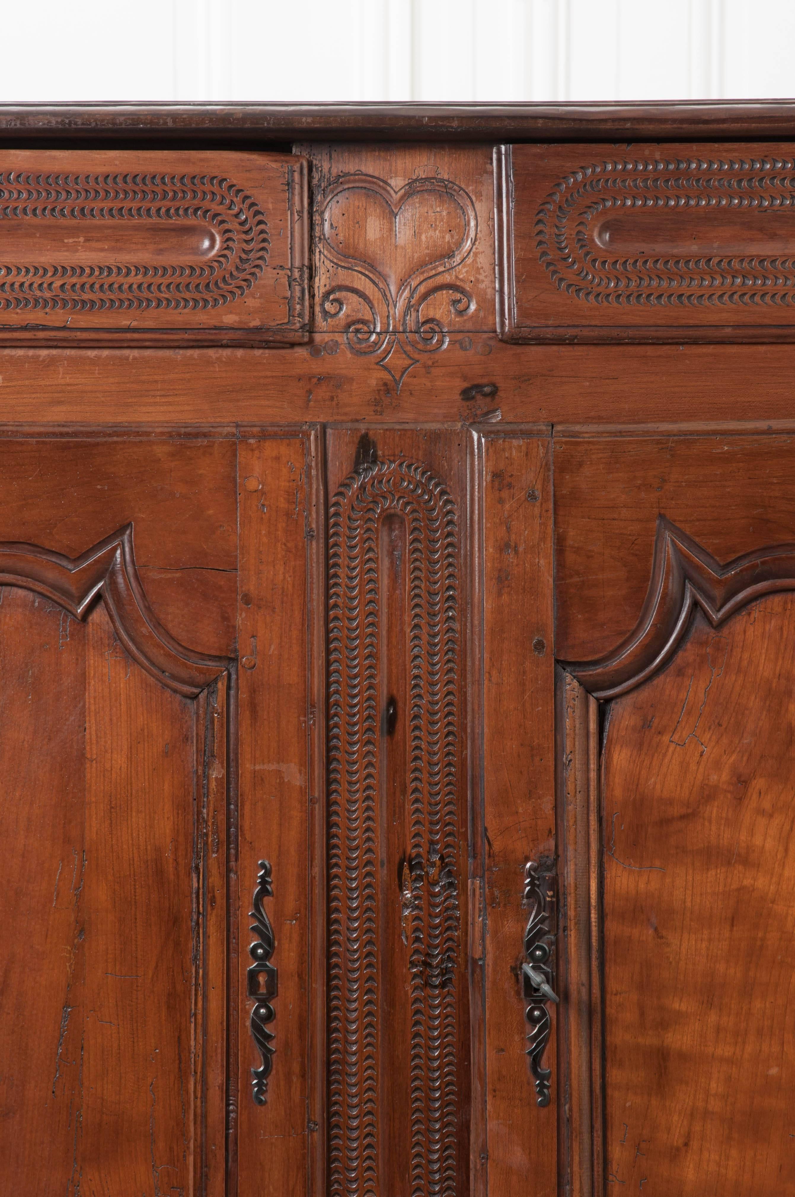 Hand-Carved French Late 18th Century Provincial Cherry Buffet