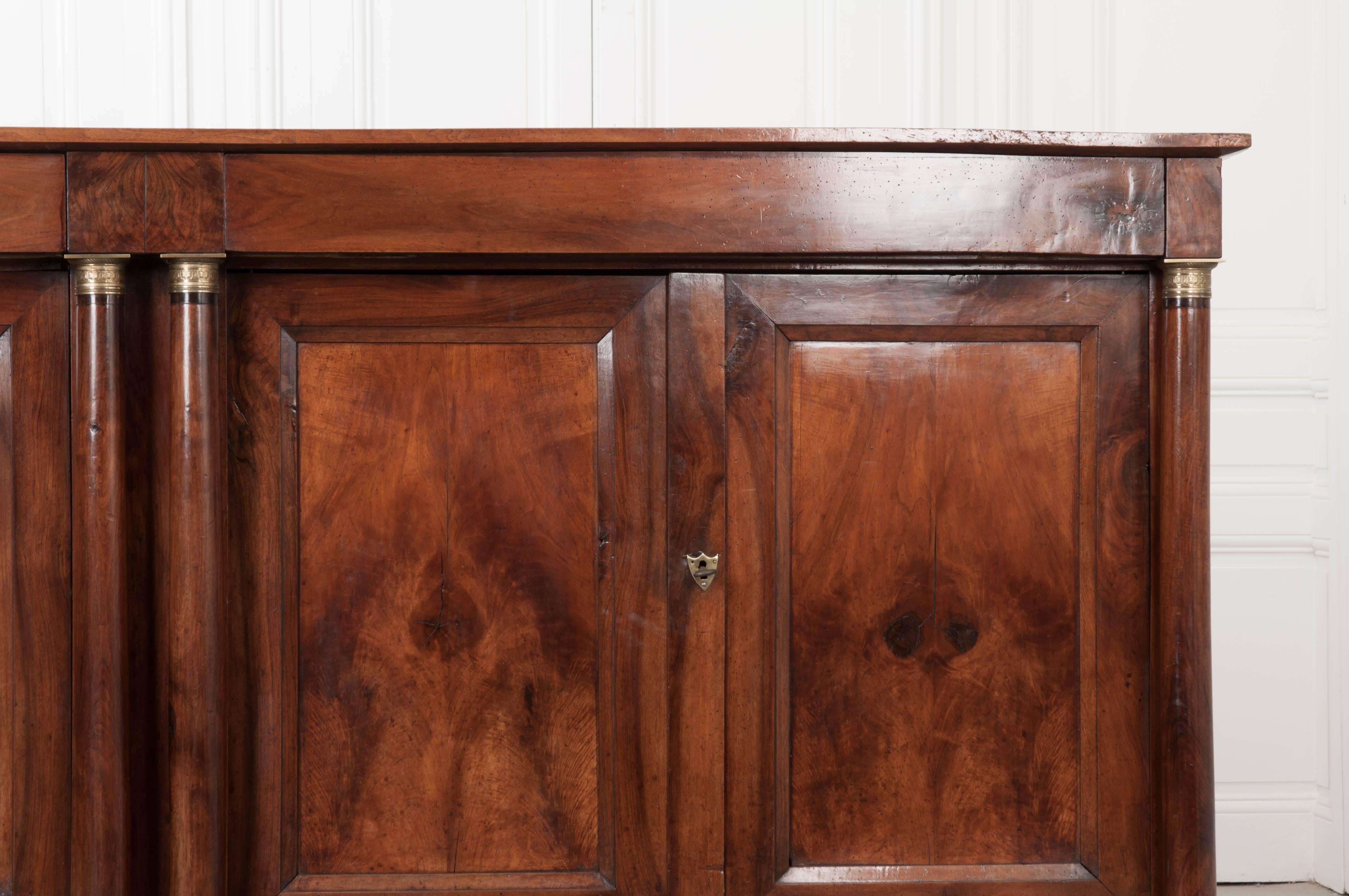Patinated French 19th Century French Walnut Enfilade