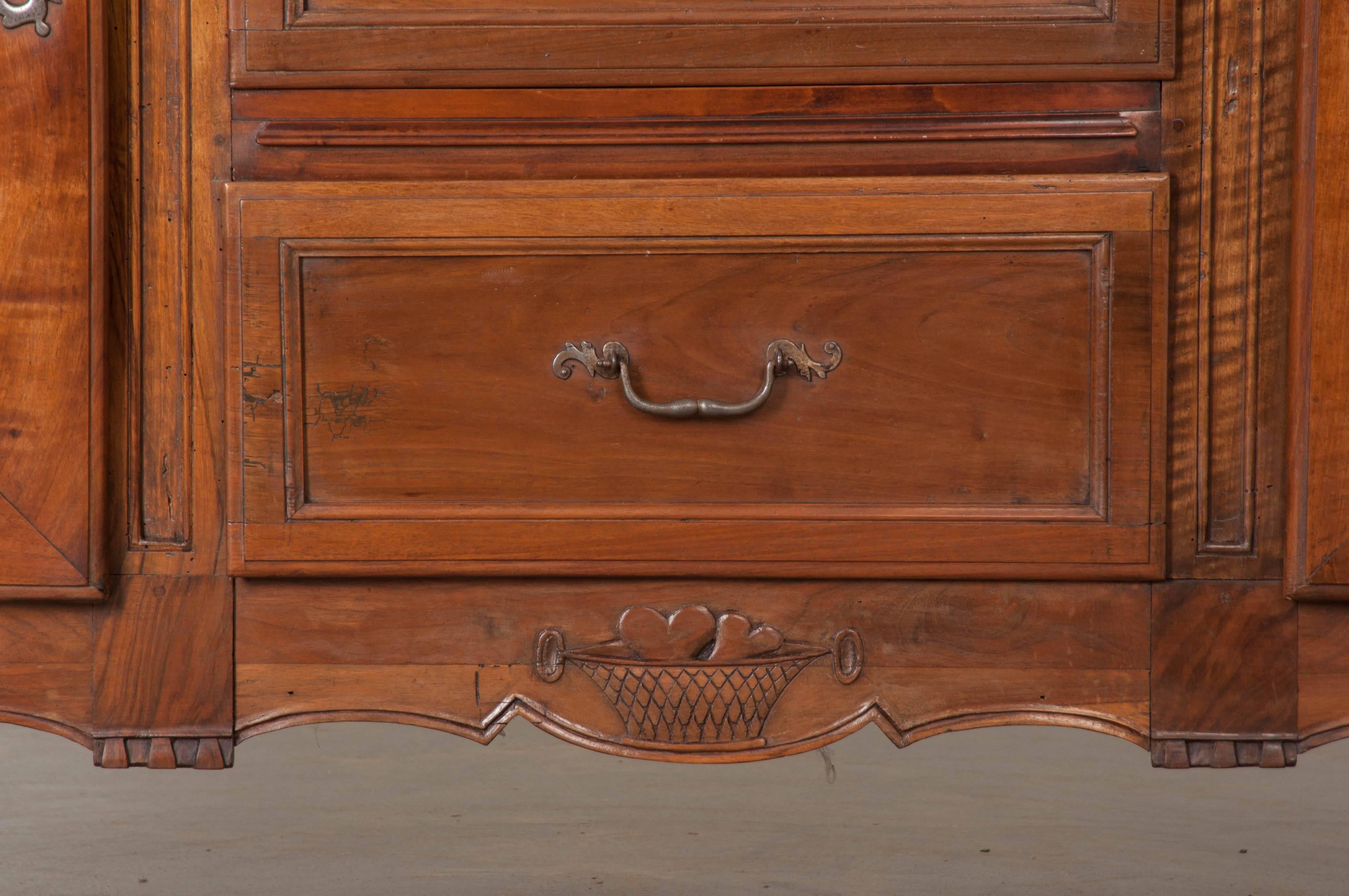 French 19th Century Transitional Style Cherry Enfilade In Good Condition In Baton Rouge, LA