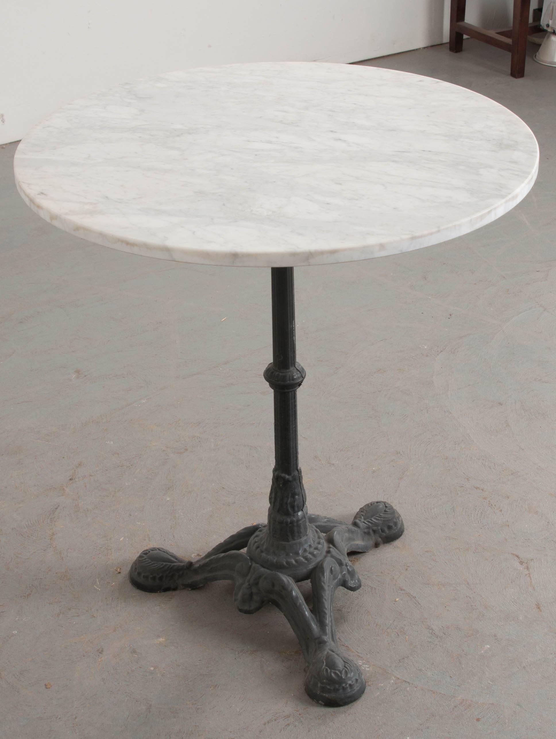 marble bistro accent table